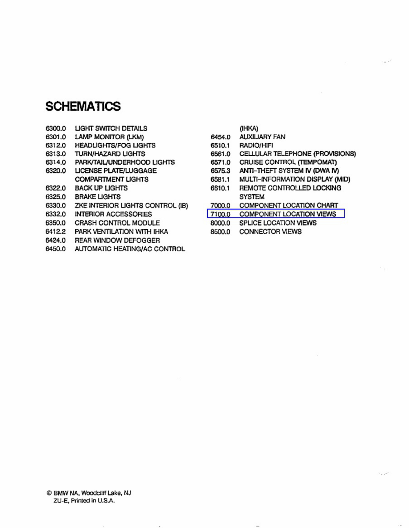 Sample 3 of BMW 1994 BMW 840_850 Electrical Complete Electrical Wiring Schematic & System Diagram [PDF]