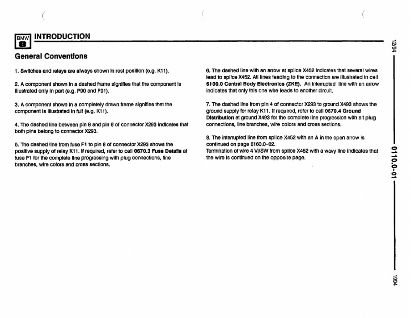 Sample 7 of BMW 1994 BMW 840_850 Electrical Complete Electrical Wiring Schematic & System Diagram [PDF]