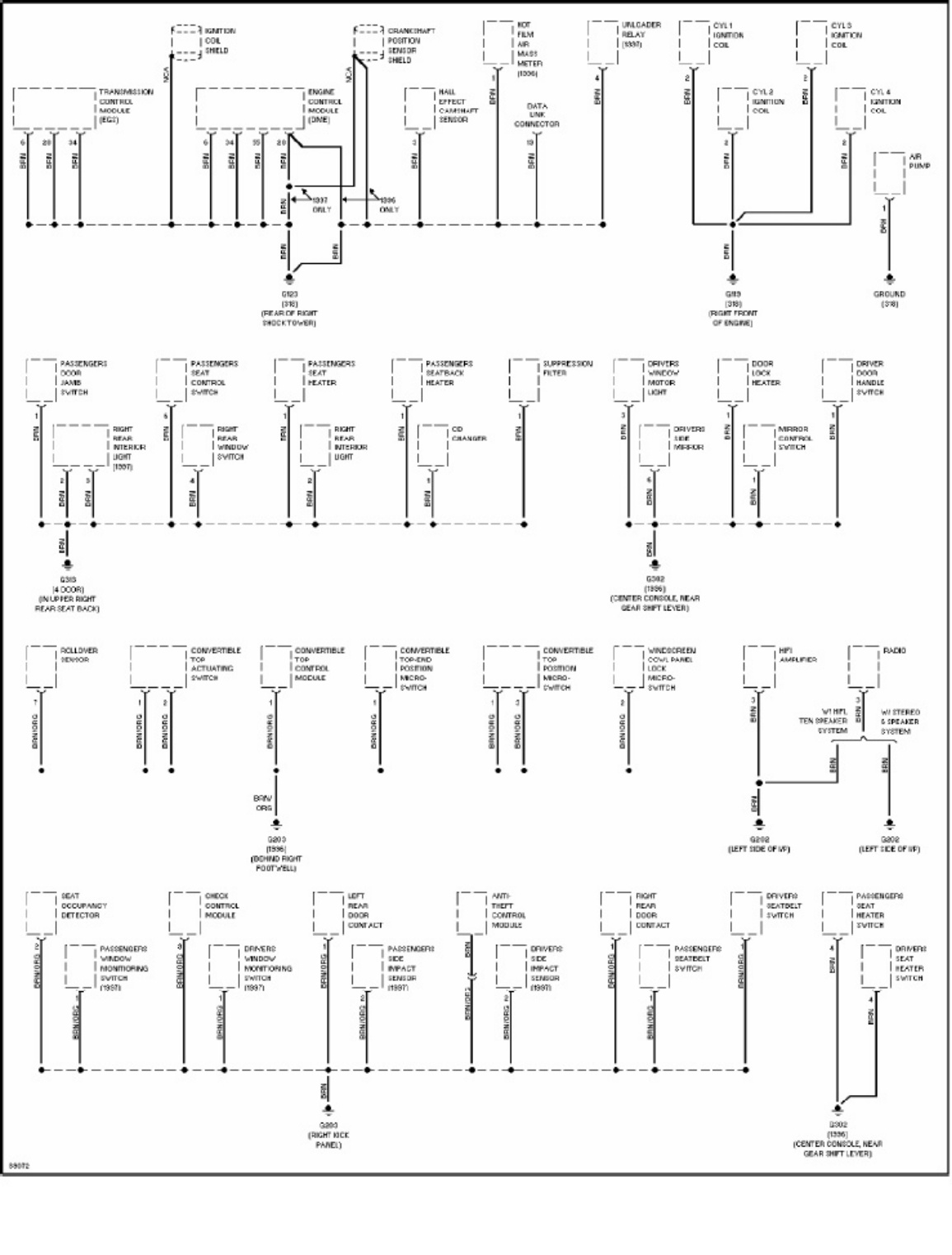 Sample 7 of BMW 1996 BMW 318i Wiring Diagrams Complete Electrical Wiring Schematic & System Diagram [PDF]