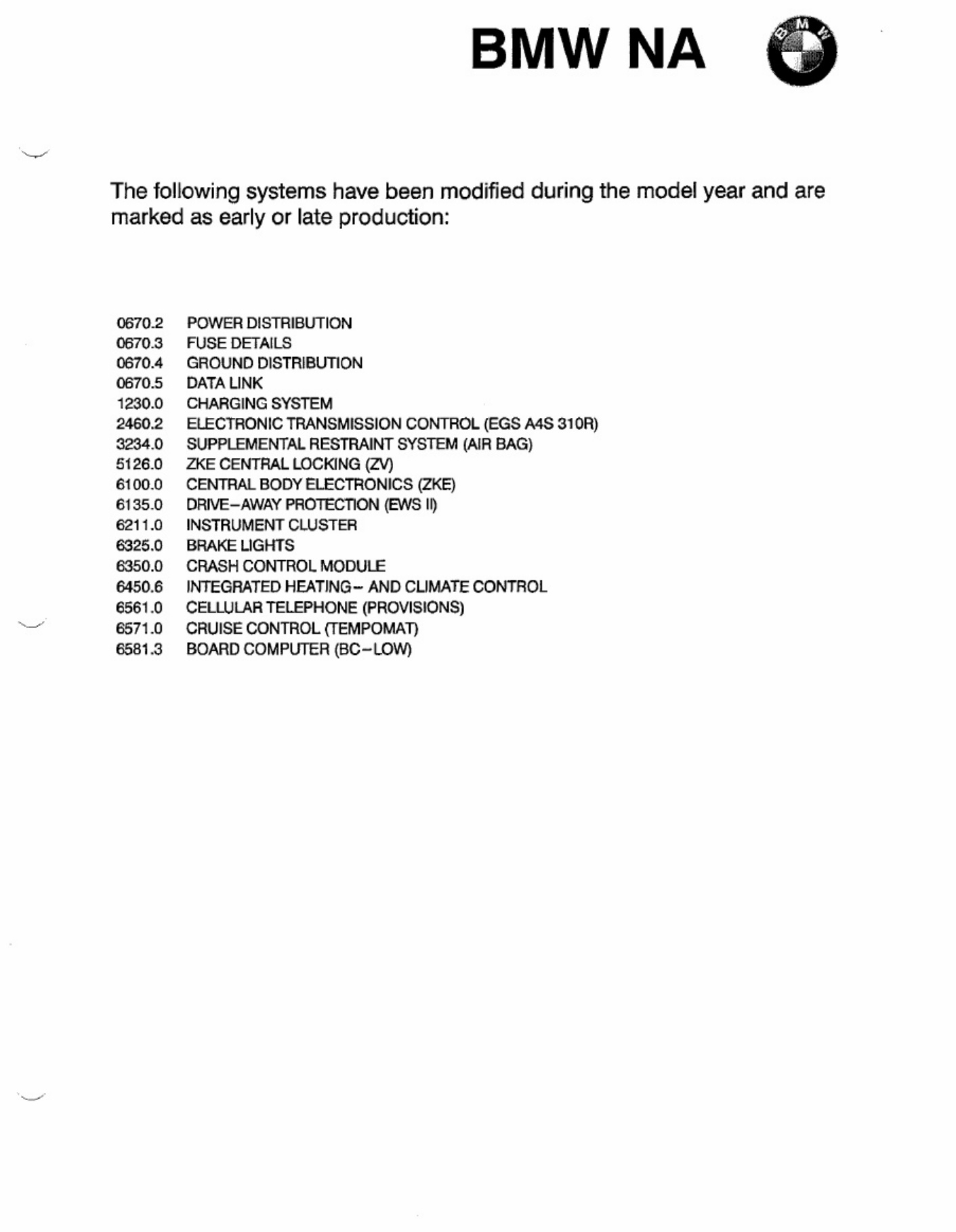 Sample 2 of BMW 318ti 1996 Electrical Complete Electrical Wiring Schematic & System Diagram [PDF]