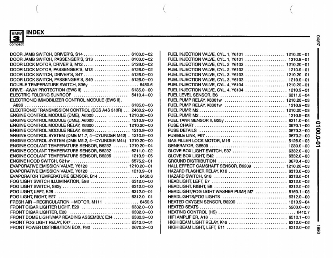 Sample 5 of BMW 318ti 1996 Electrical Complete Electrical Wiring Schematic & System Diagram [PDF]