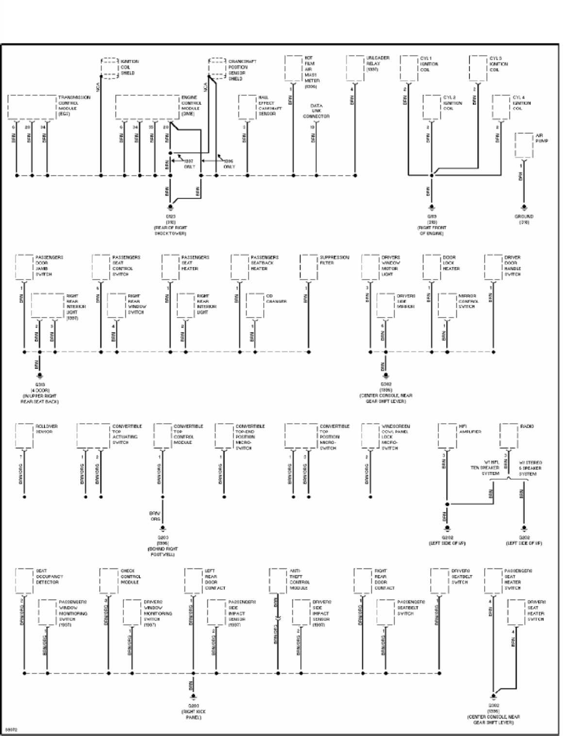 Sample 6 of BMW 328i CONVERTIBLE 1996 Technical Manual [PDF]
