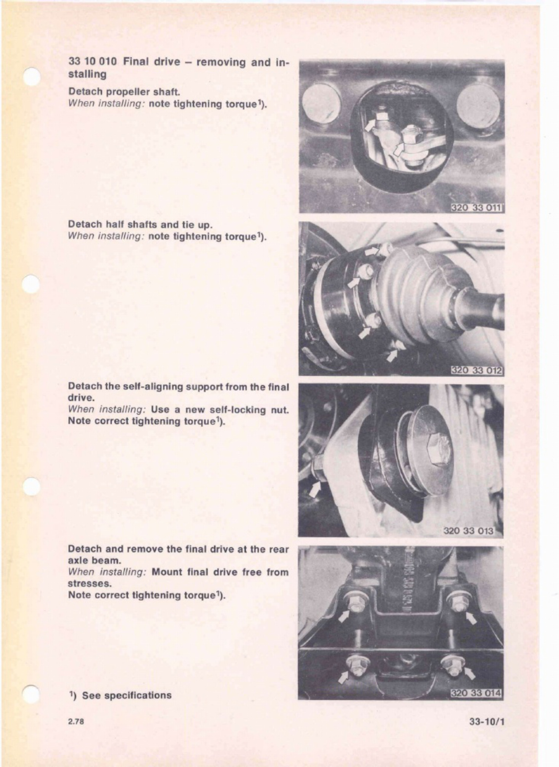 Sample 6 of BMW 33 - Rear Axle E21 BMW Workshop Service Manual [PDF]