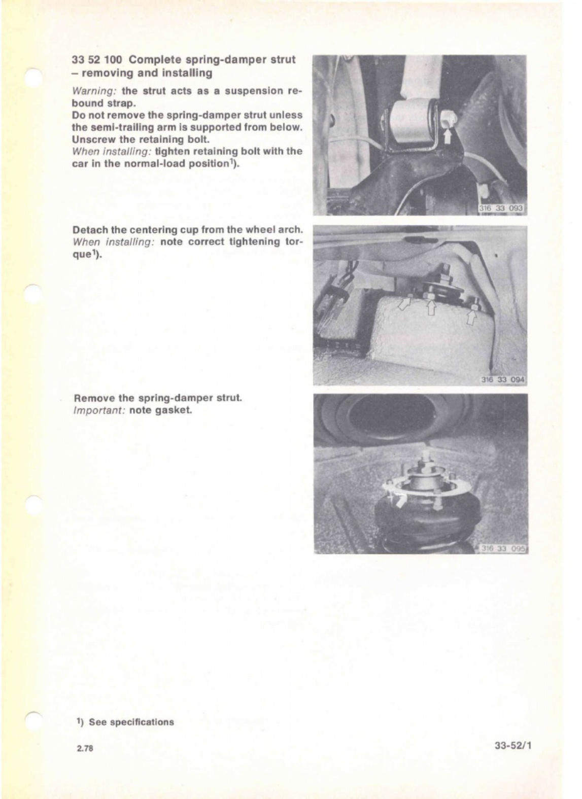 Sample 8 of BMW 33 - Rear Axle E21 BMW Workshop Service Manual [PDF]