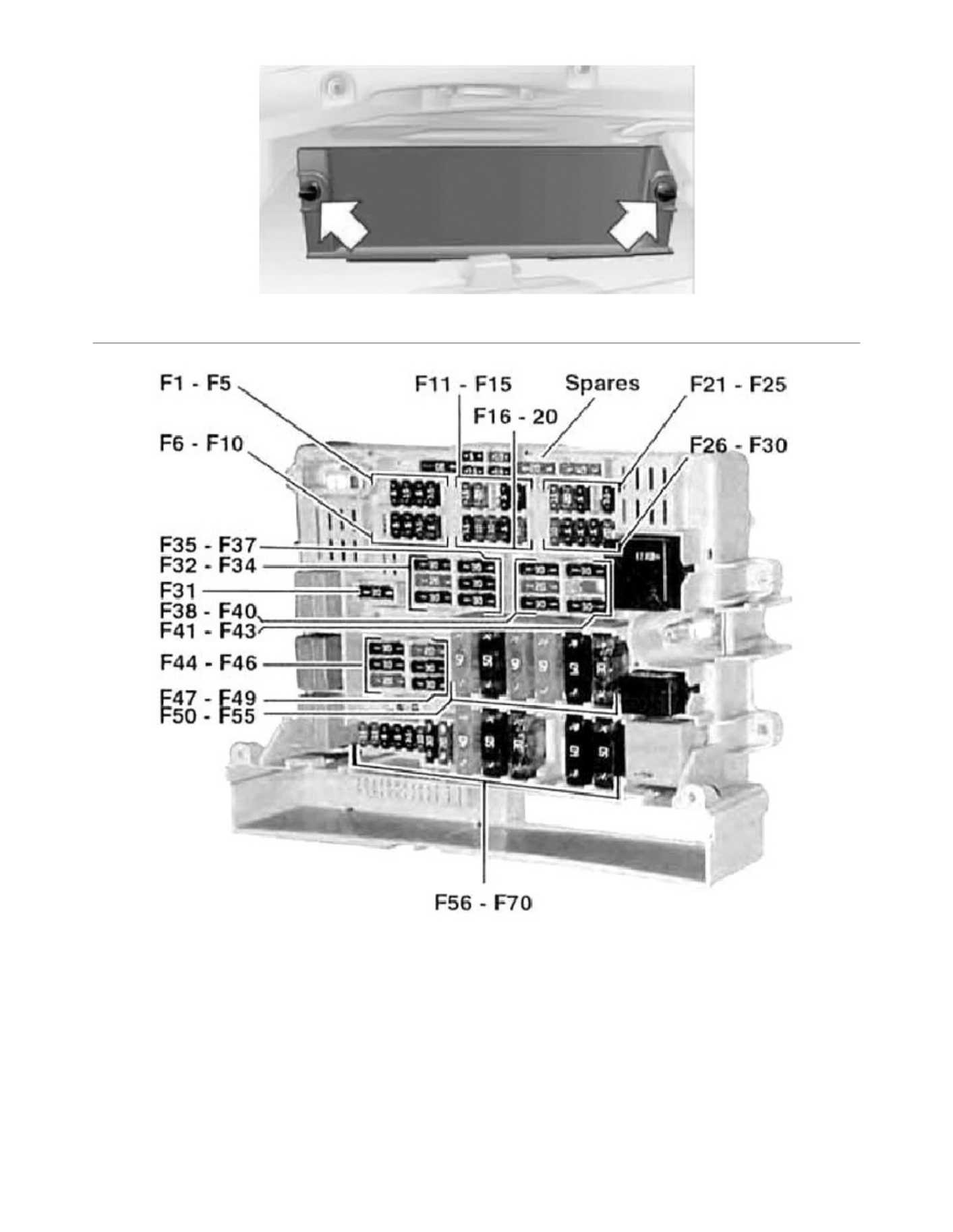 Sample 2 of BMW 3-Series Fuse Box Diagrams 2005-201 Technical Manual [PDF]