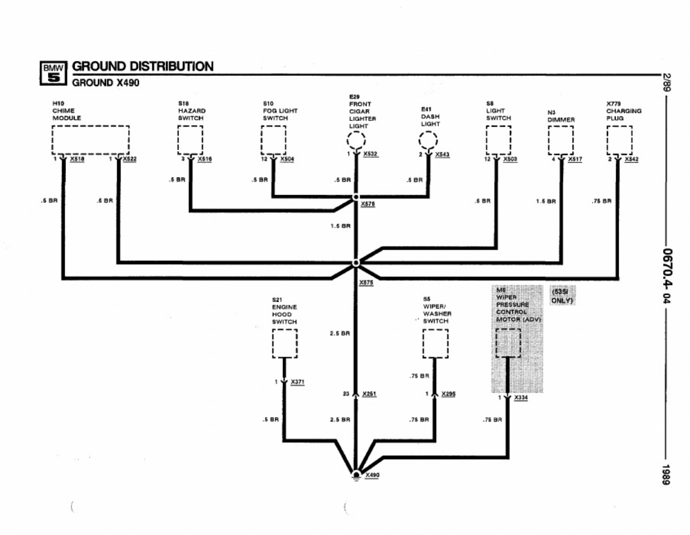 Sample 4 of BMW E34 Wiring Diagrams Overview Complete Electrical Wiring Schematic & System Diagram [PDF]