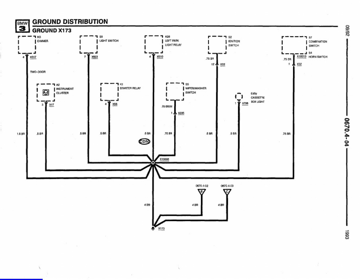 Sample 5 of BMW E36 Wiring Diagrams Collection Complete Electrical Wiring Schematic & System Diagram [PDF]