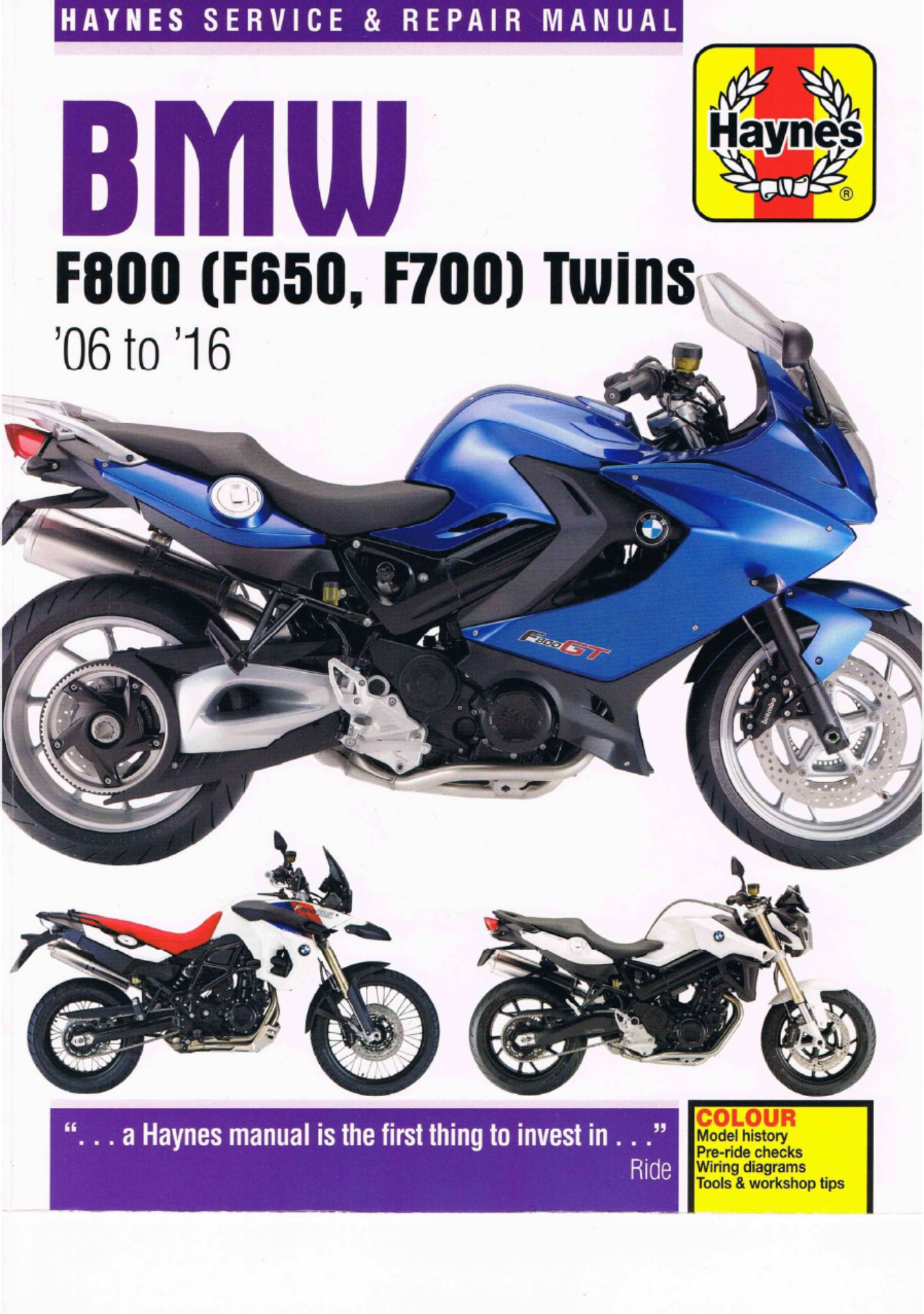 BMW F 800 GS Technical Manual [PDF] cover
