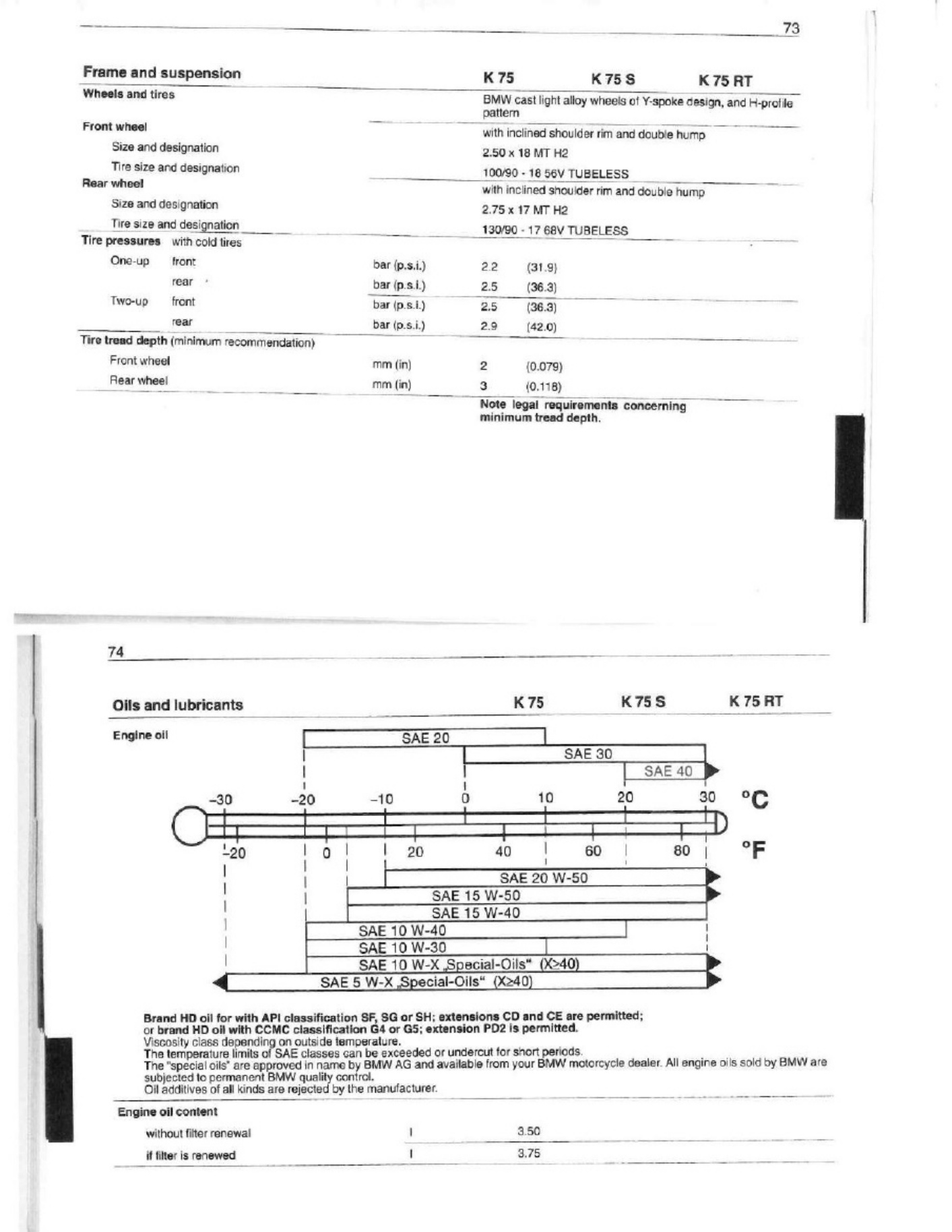 Sample 8 of BMW k75 Owner Manuel Technical Manual [PDF]