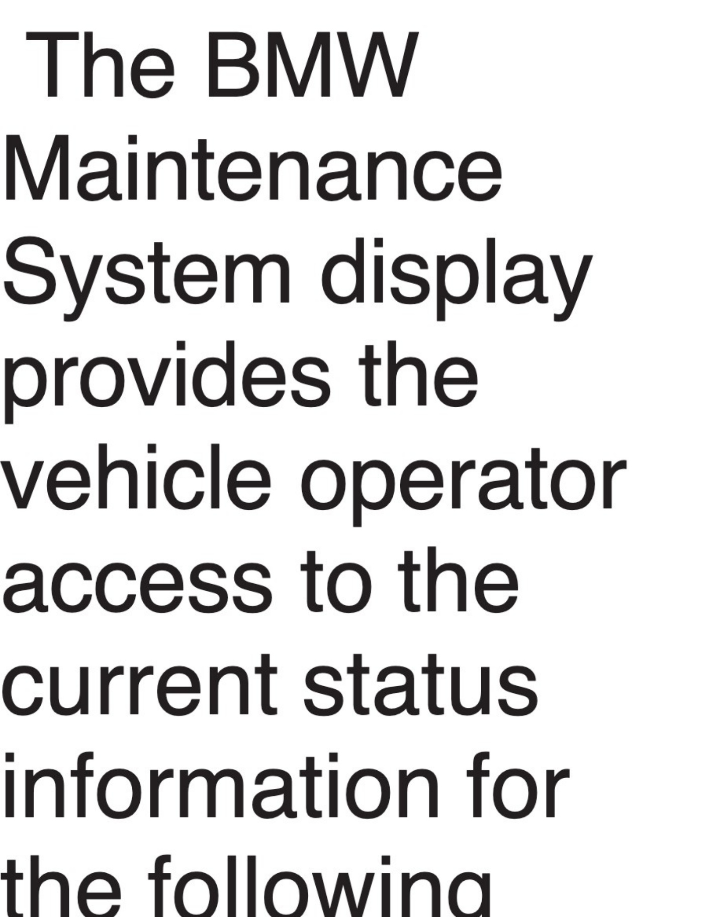 Sample 4 of BMW Maintenance Schedule Overview Operation & Maintenance Manual (OMM) [PDF]