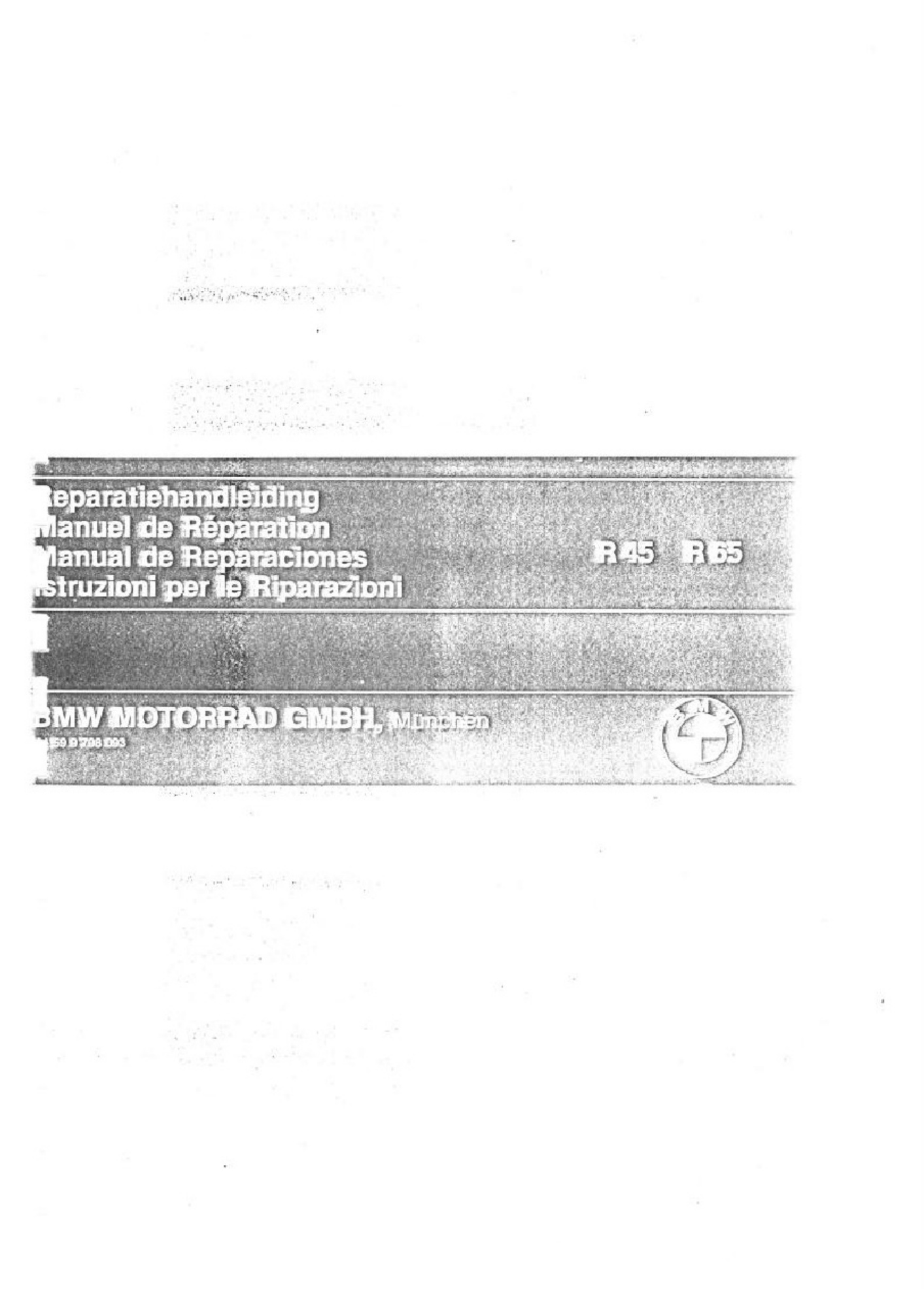 BMW R45-65 Technical Manual [PDF] cover