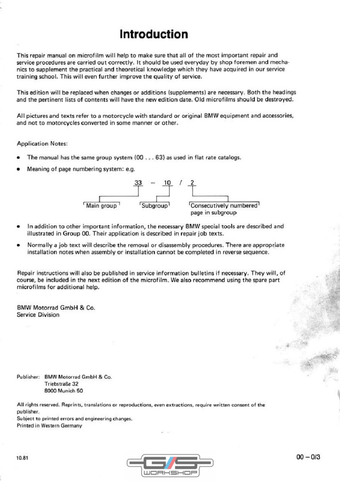 Sample 2 of BMW R80 G-S Workshop Service Manual [PDF]