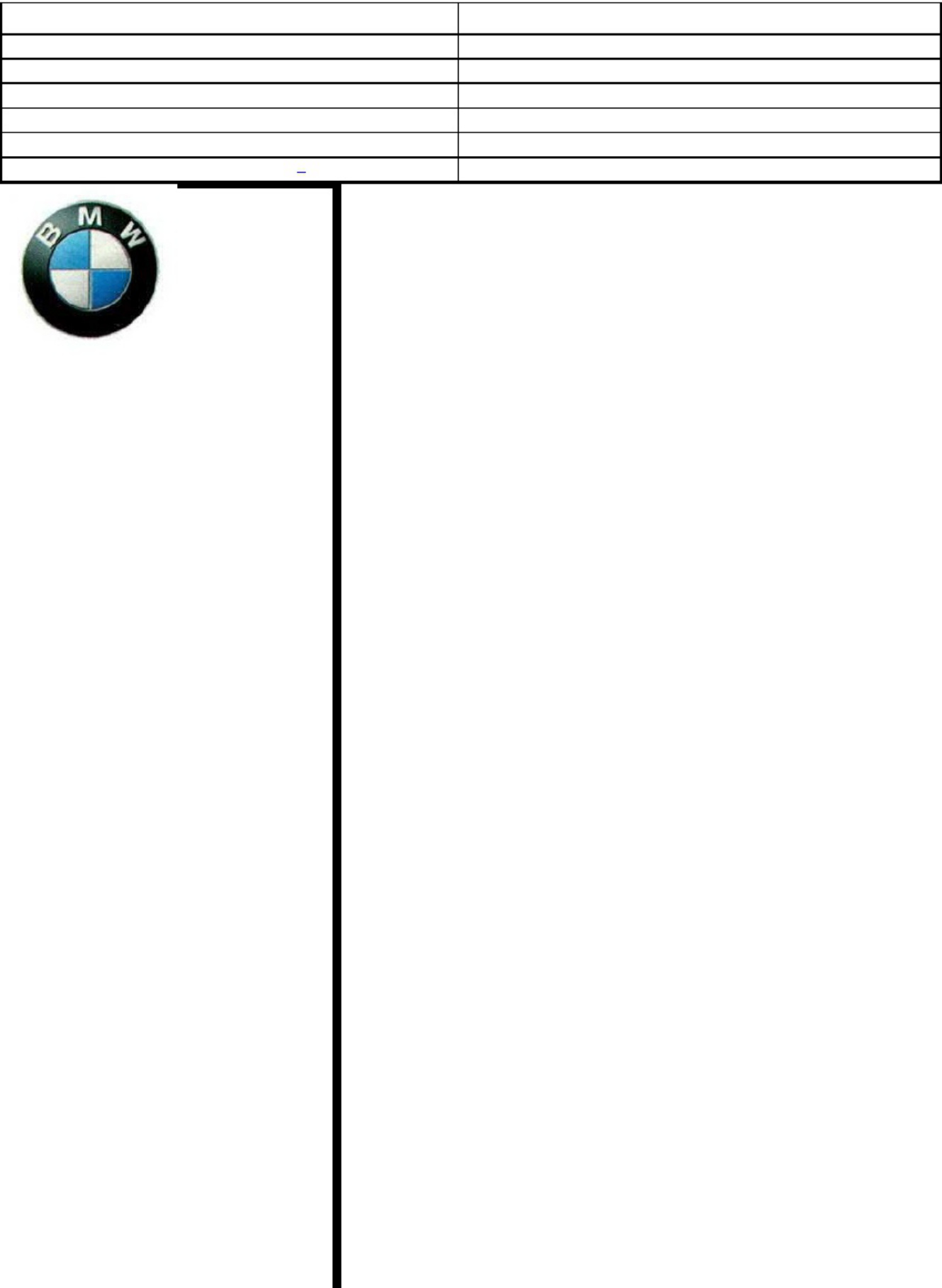 BMW Vehicle Identification Guide Technical Manual [PDF] cover