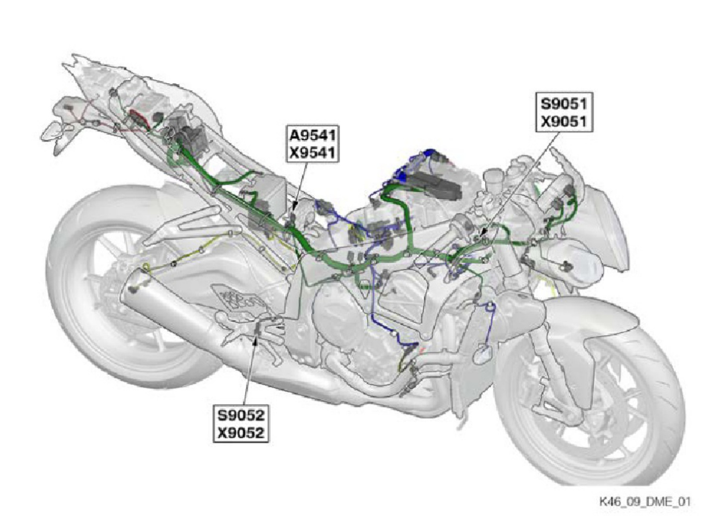 Sample 7 of BMW Wiring Diaram BMW S1000RR 0507 Complete Electrical Wiring Schematic & System Diagram [PDF]
