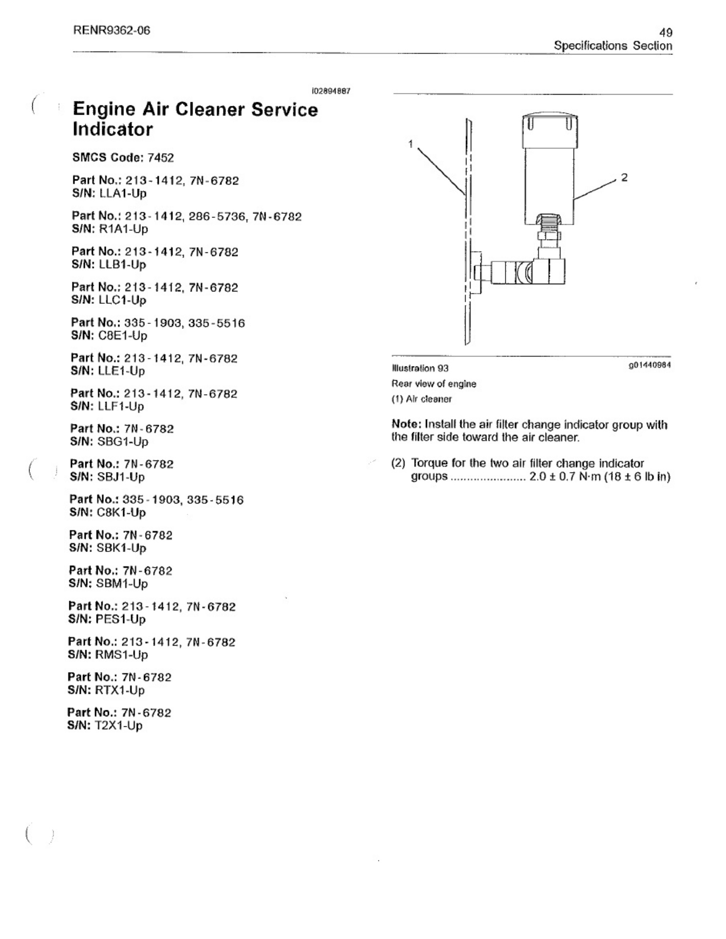 Sample 3 of Caterpillar 2 Specifications Technical Manual [PDF]