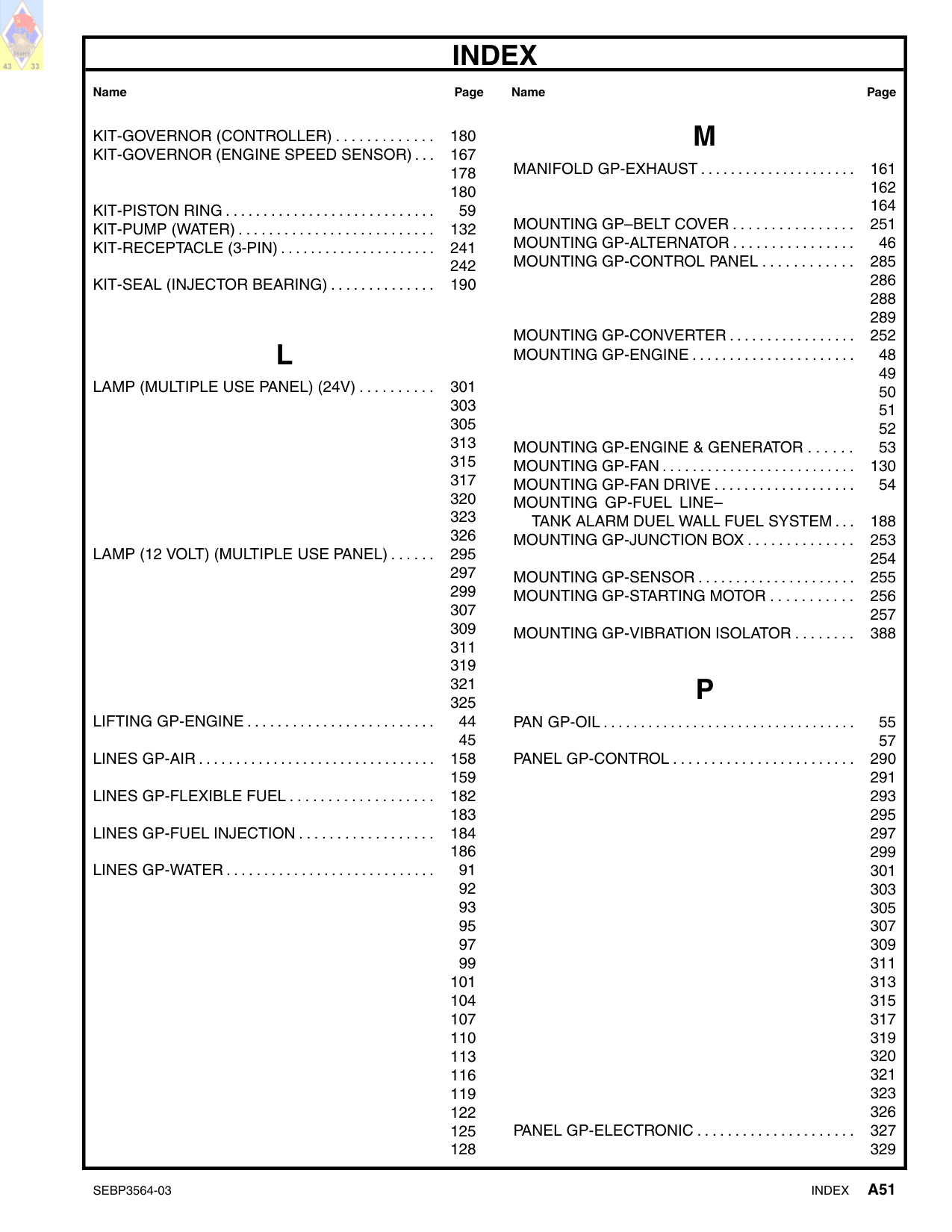 Sample 5 of Caterpillar 3056 Marine Generator Set Engine Parts Catalog [PDF]