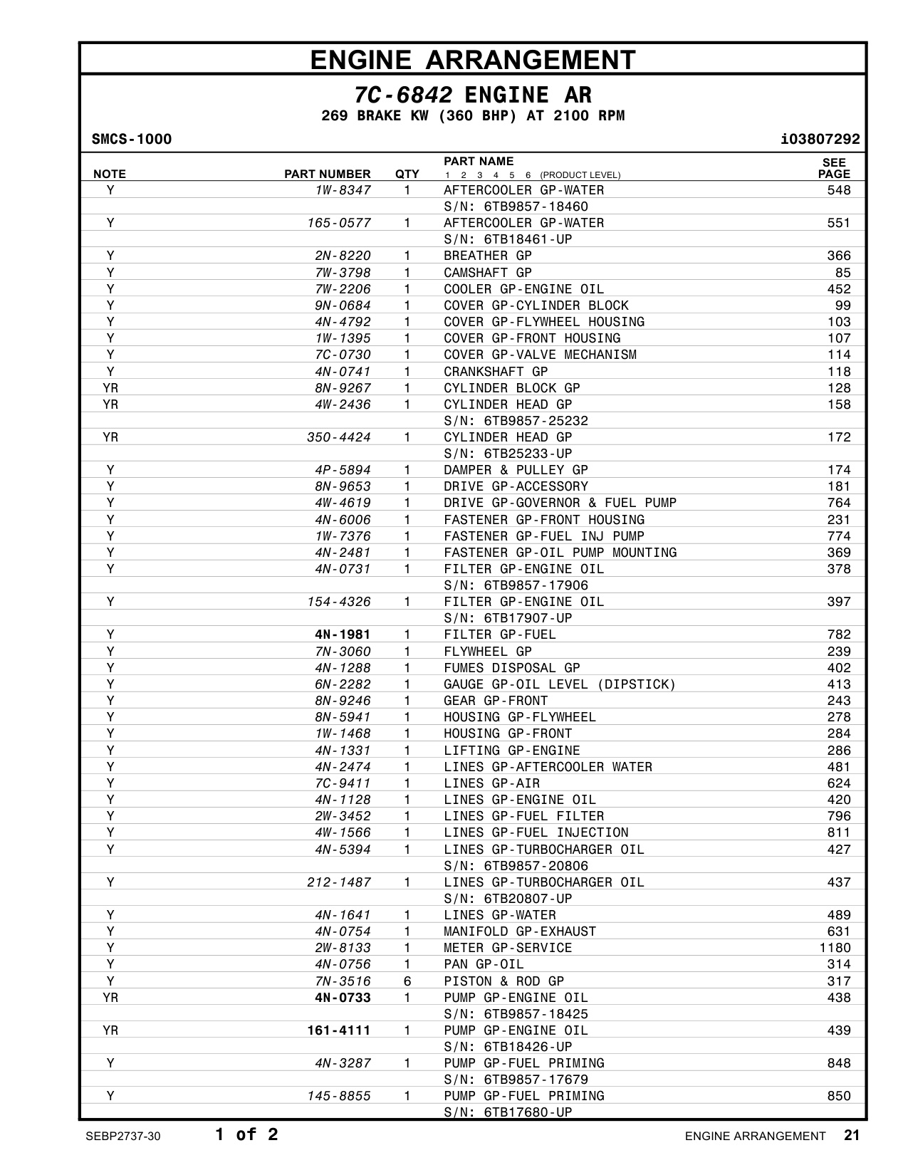 Sample 3 of Caterpillar 3406C Industrial Engine Parts Catalog [PDF]