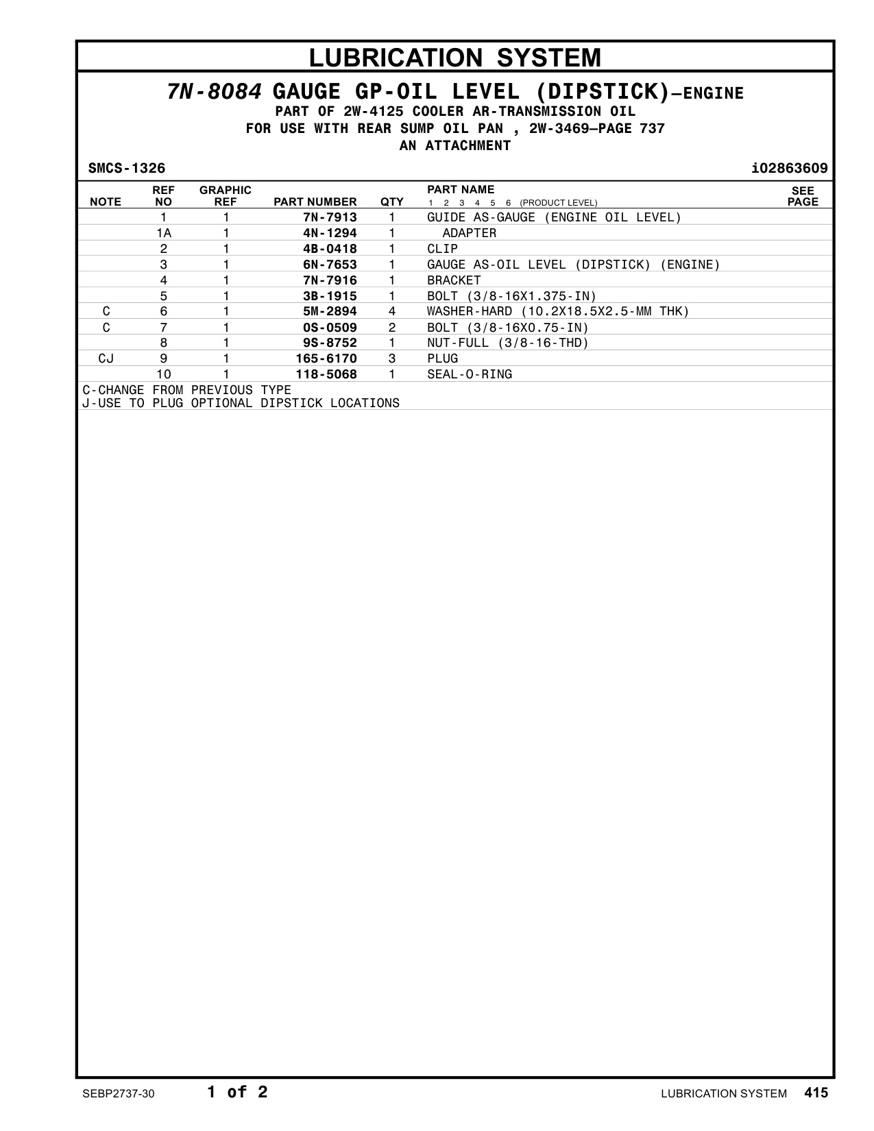 Sample 6 of Caterpillar 3406C Industrial Engine Parts Catalog [PDF]