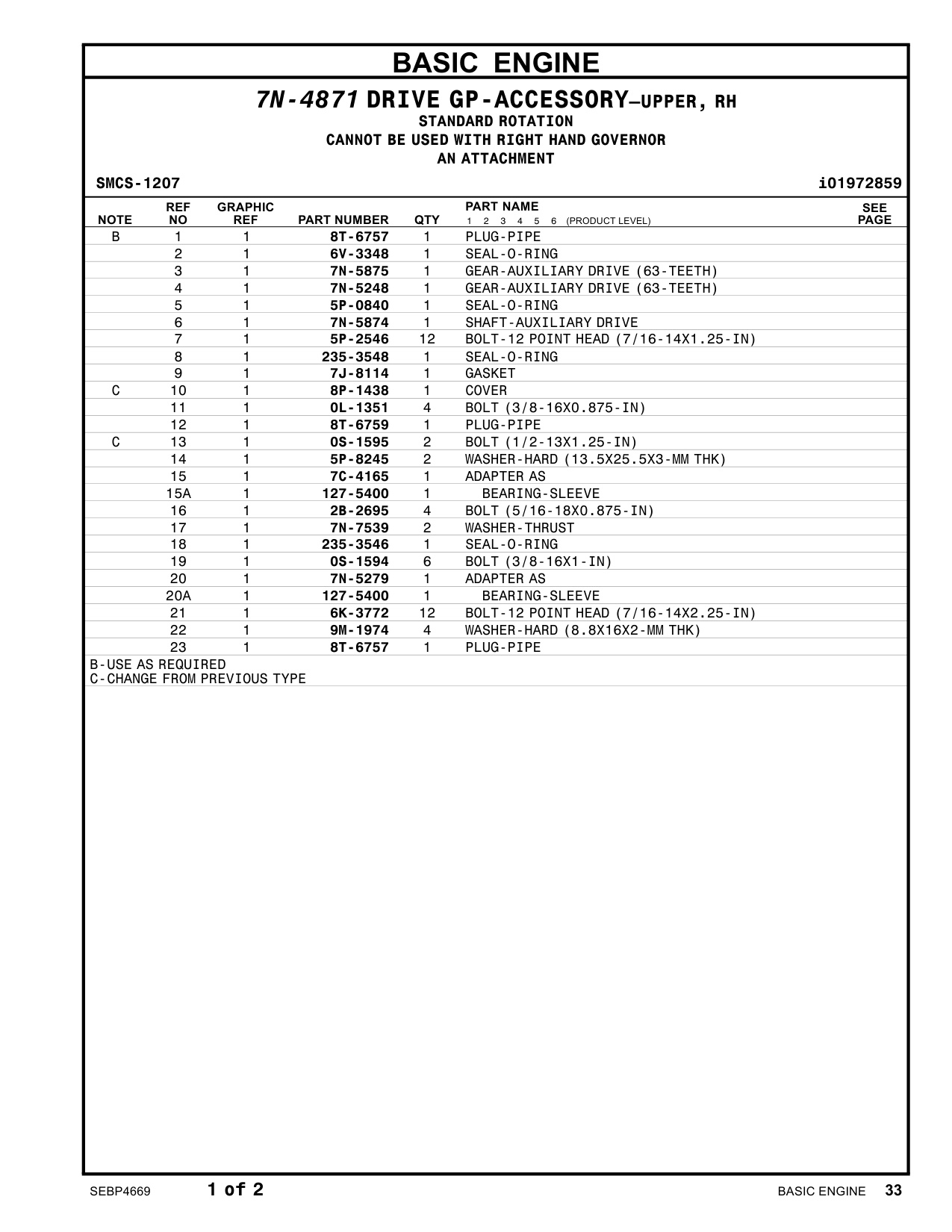Sample 4 of Caterpillar 3512C Marine Engine Parts Catalog [PDF]