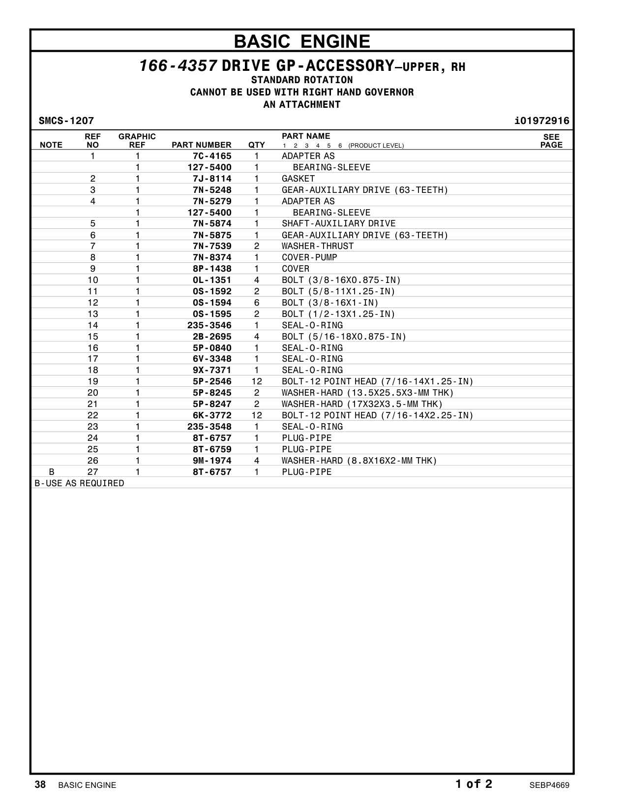 Sample 5 of Caterpillar 3512C Marine Engine Parts Catalog [PDF]