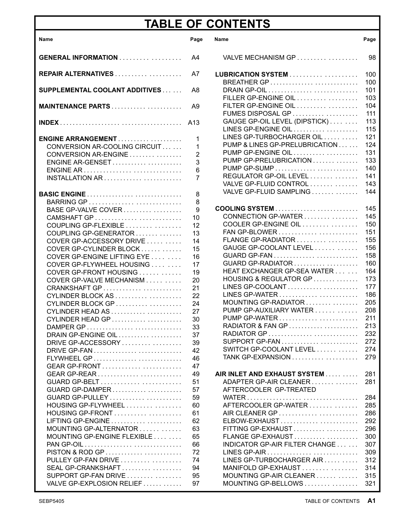 Sample 2 of Caterpillar 3516B Generator Set Heavy Duty Diesel Engine Parts Catalog [PDF]
