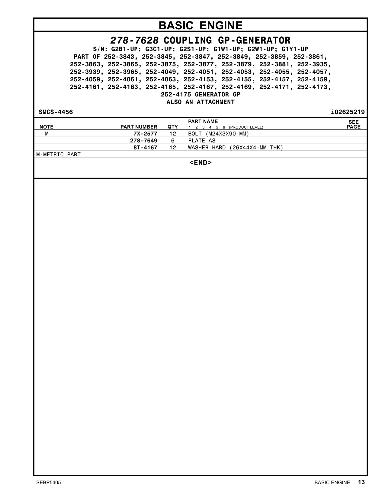 Sample 4 of Caterpillar 3516B Generator Set Heavy Duty Diesel Engine Parts Catalog [PDF]