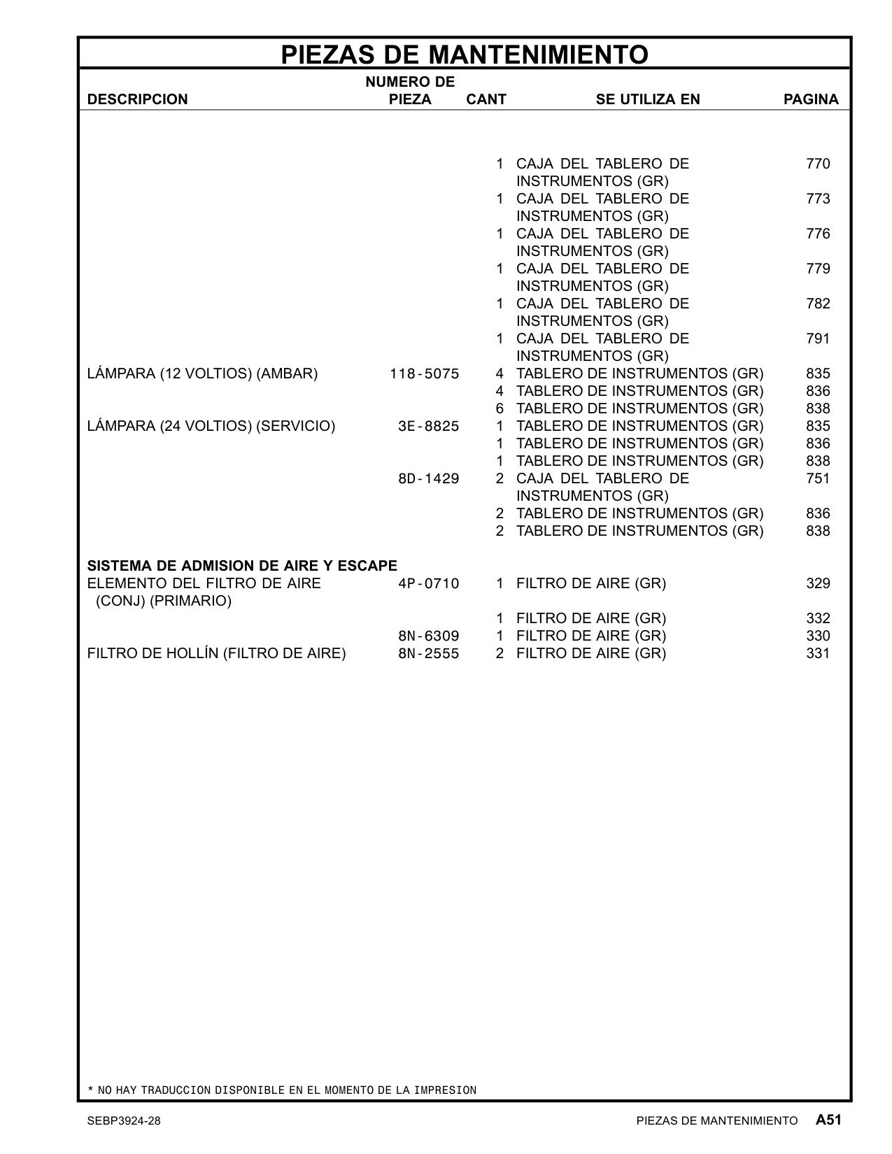 Sample 5 of Caterpillar 3516B Marine Engine Parts Catalog [PDF]