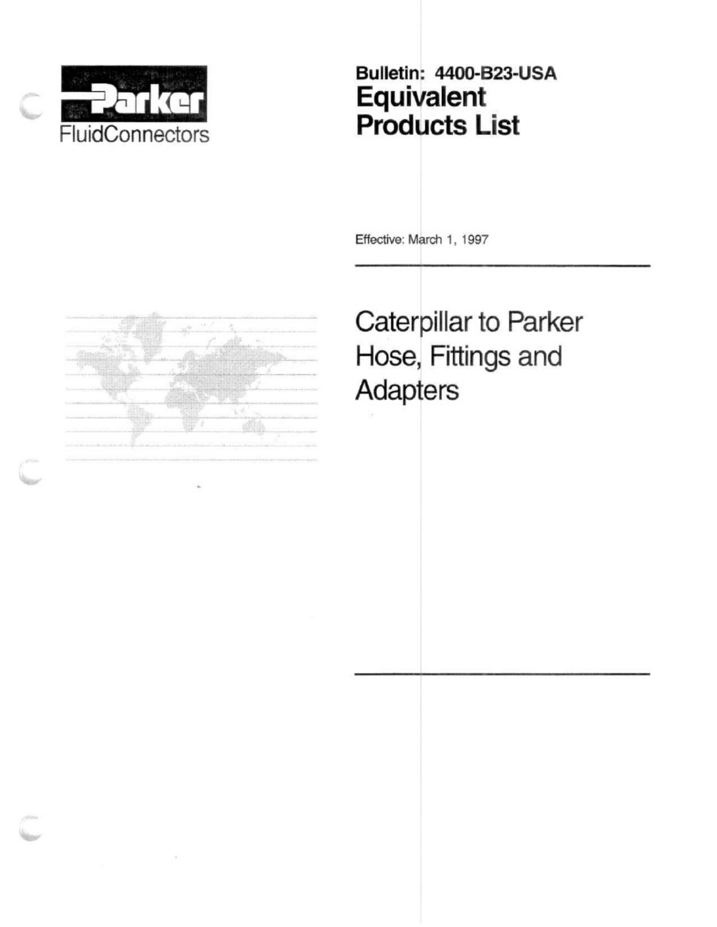 Sample 3 of Caterpillar 4400 - B23 Caterpillar To Parker Technical Manual [PDF]