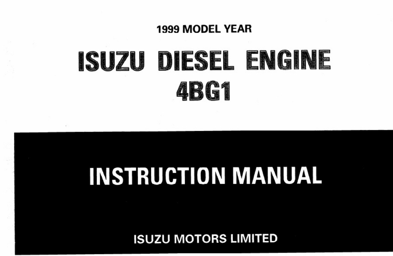 Isuzu 4BG1 Engine Technical Specifications [PDF] cover