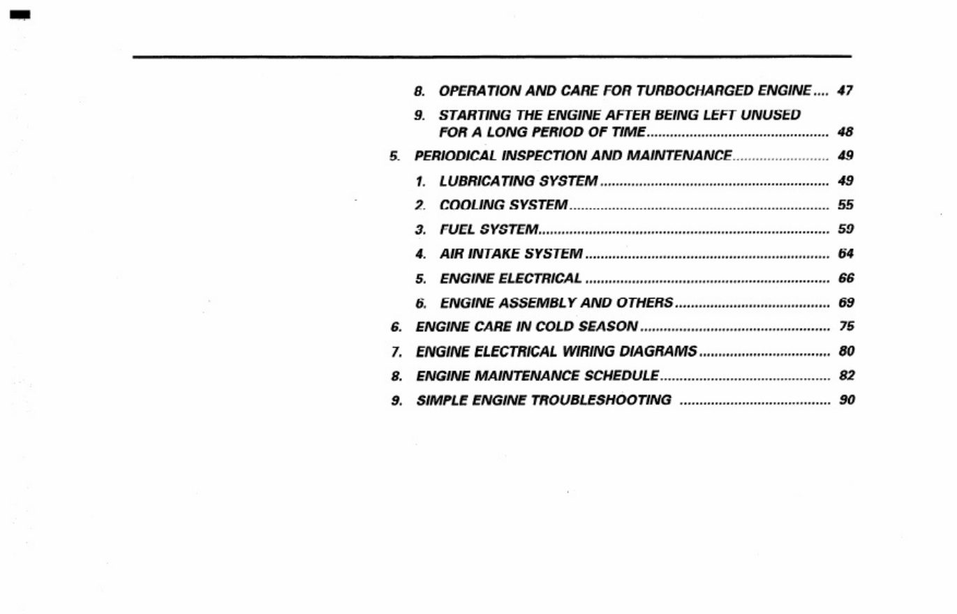 Sample 3 of Isuzu 4BG1 Engine Technical Specifications [PDF]