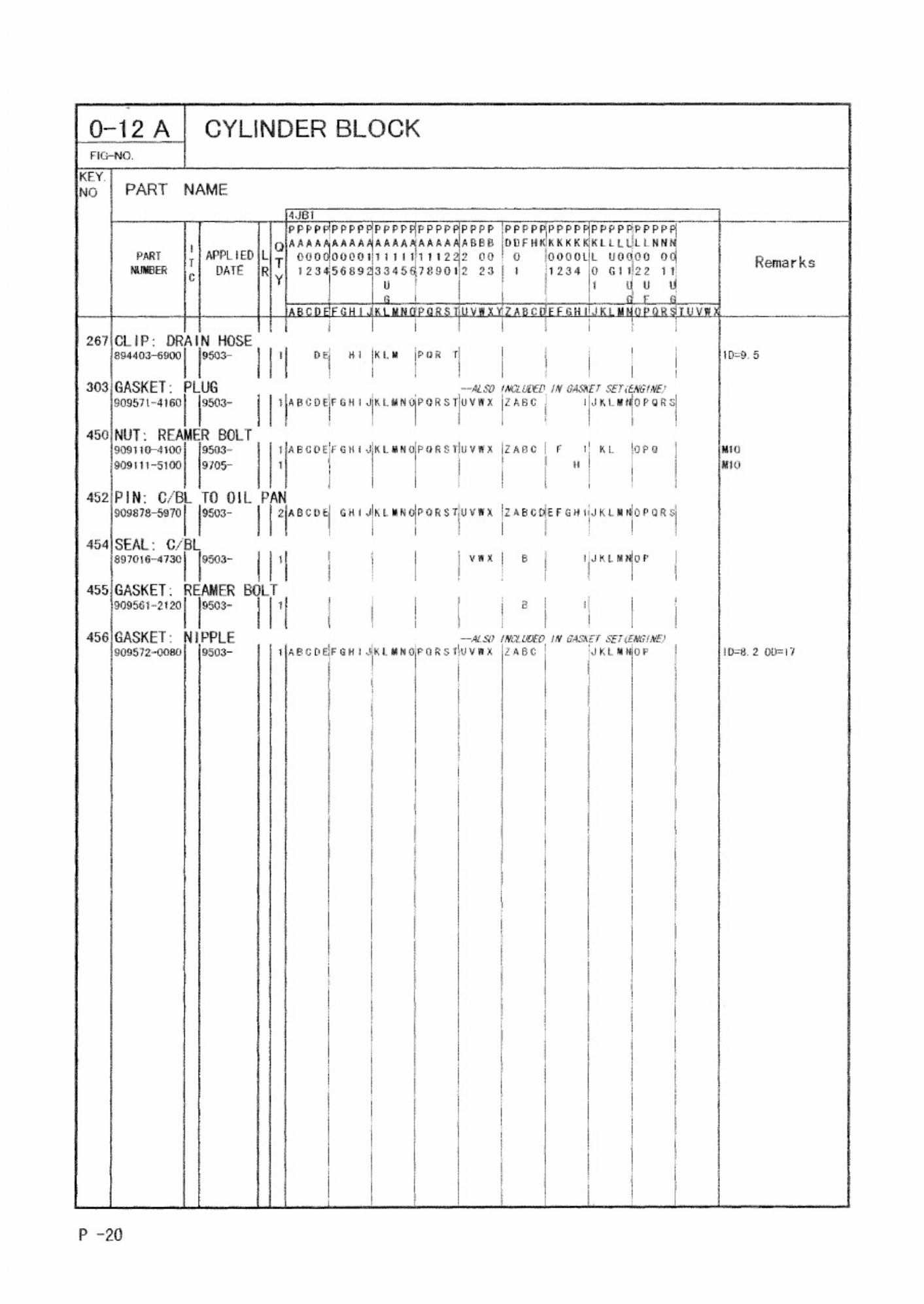 Sample 3 of Isuzu 4JB1 Engine Parts Catalog [PDF]