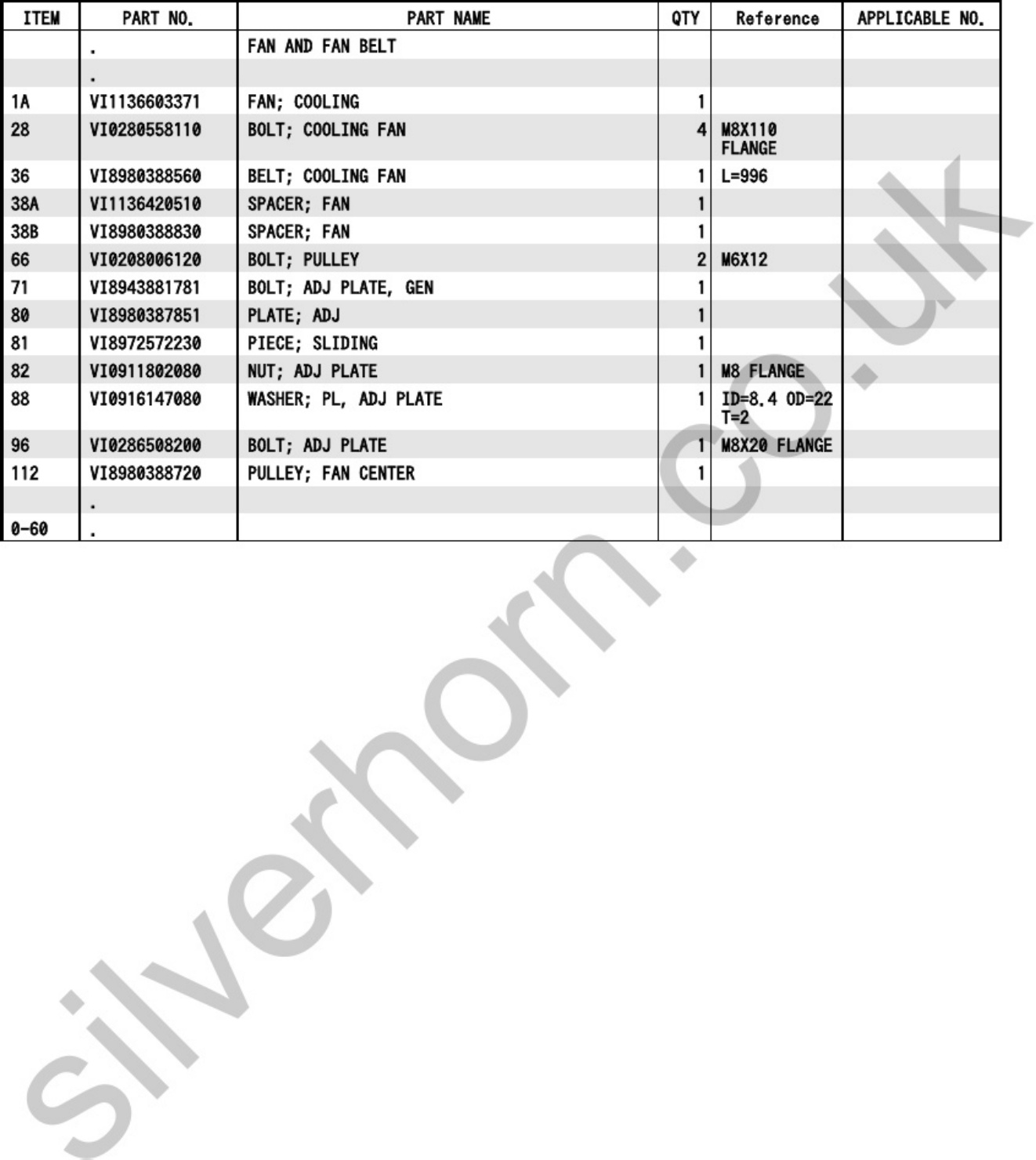 Sample 6 of Isuzu 4JJ1 Parts Catalog [PDF]