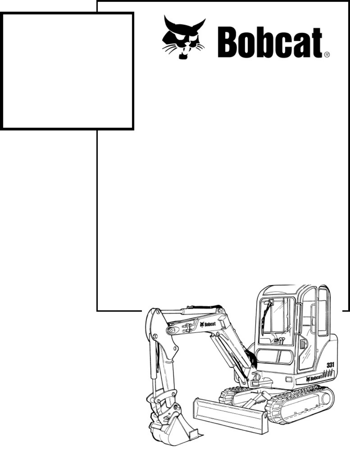 Caterpillar Bobcat 331_331E_334 Excavator Technical Manual [PDF] cover