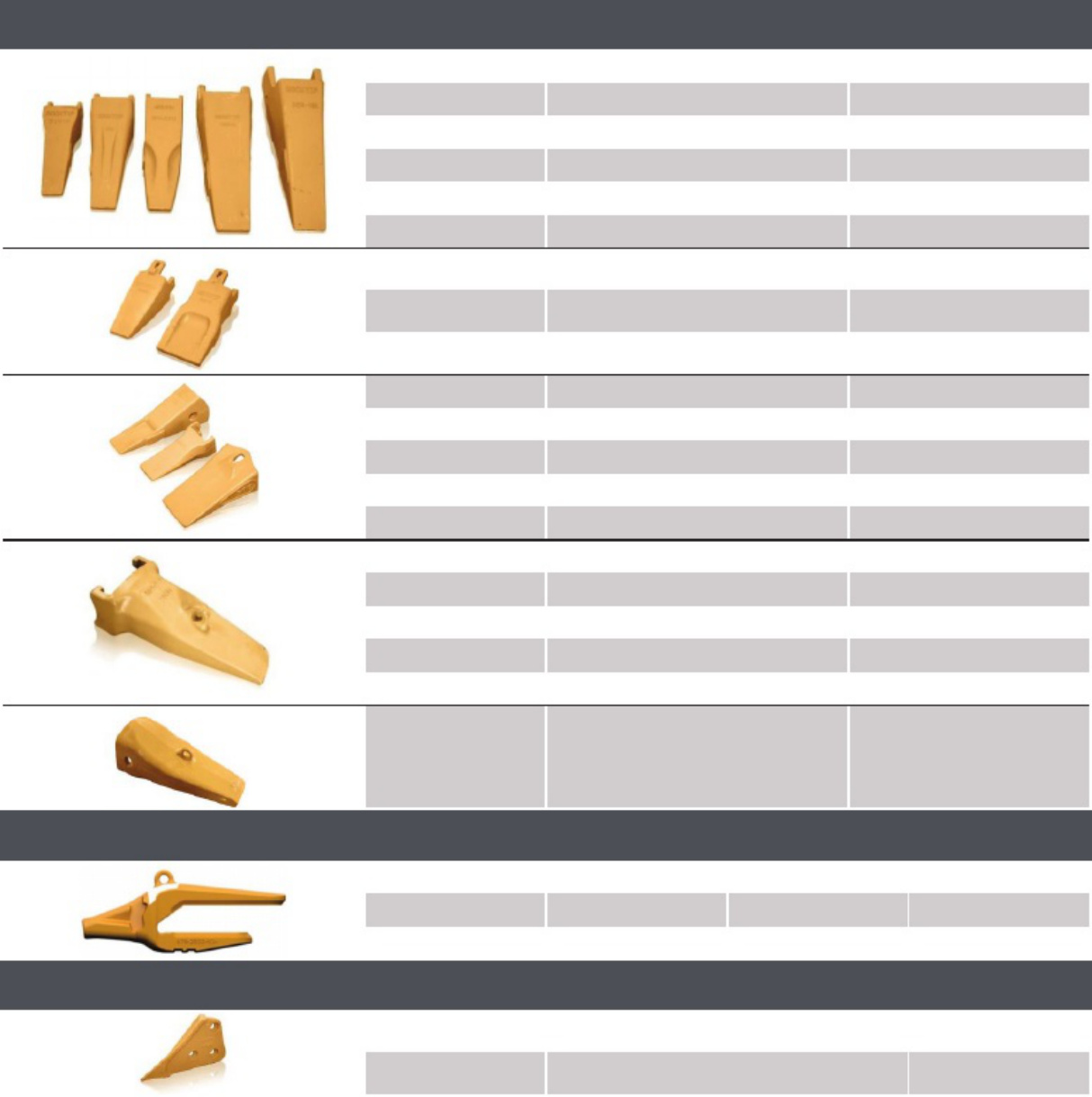 Caterpillar Bucket Teeth Catalog Technical Manual [PDF] cover