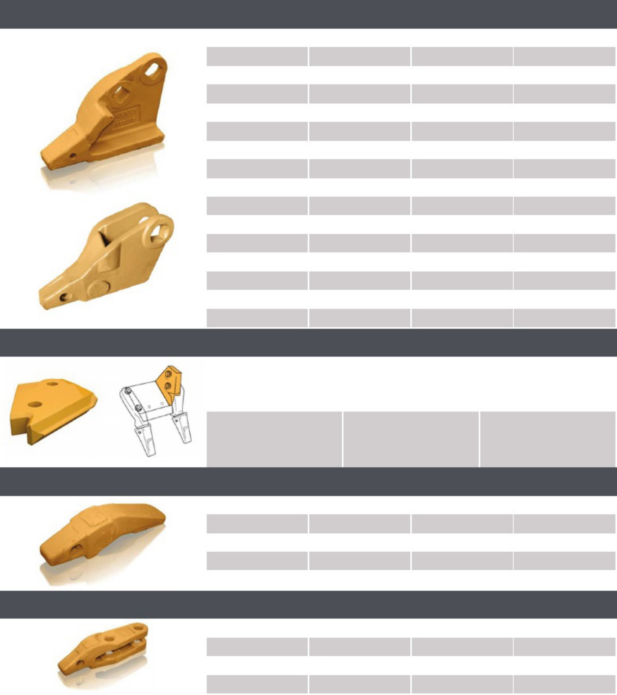 Sample 5 of Caterpillar Bucket Teeth Catalog Technical Manual [PDF]