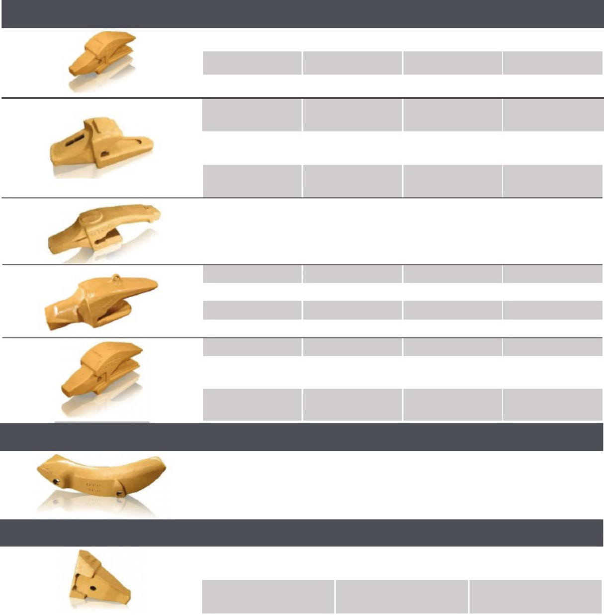 Sample 6 of Caterpillar Bucket Teeth Catalog Technical Manual [PDF]