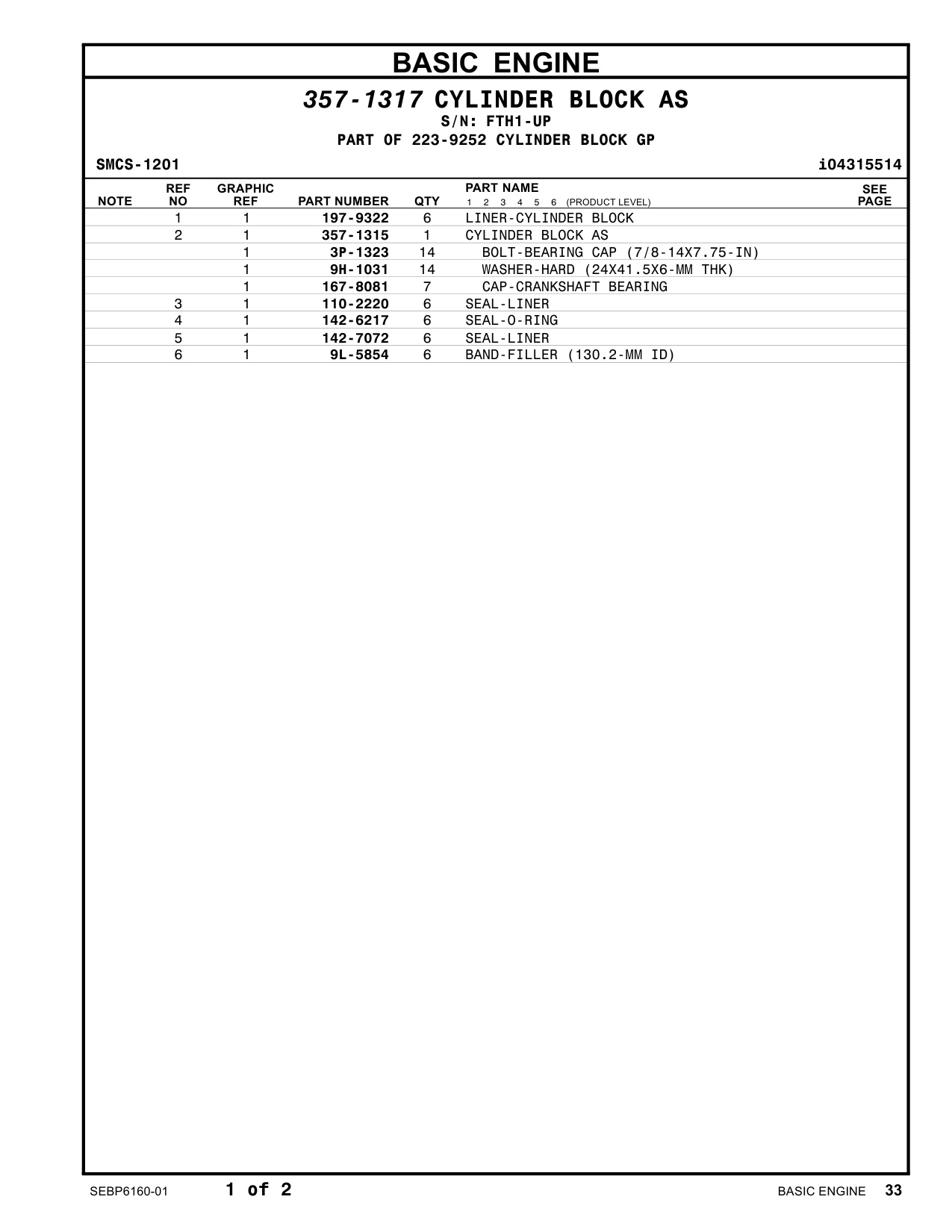 Sample 4 of Caterpillar C15 Generator Set Heavy Duty Diesel Engine Parts Catalog [PDF]
