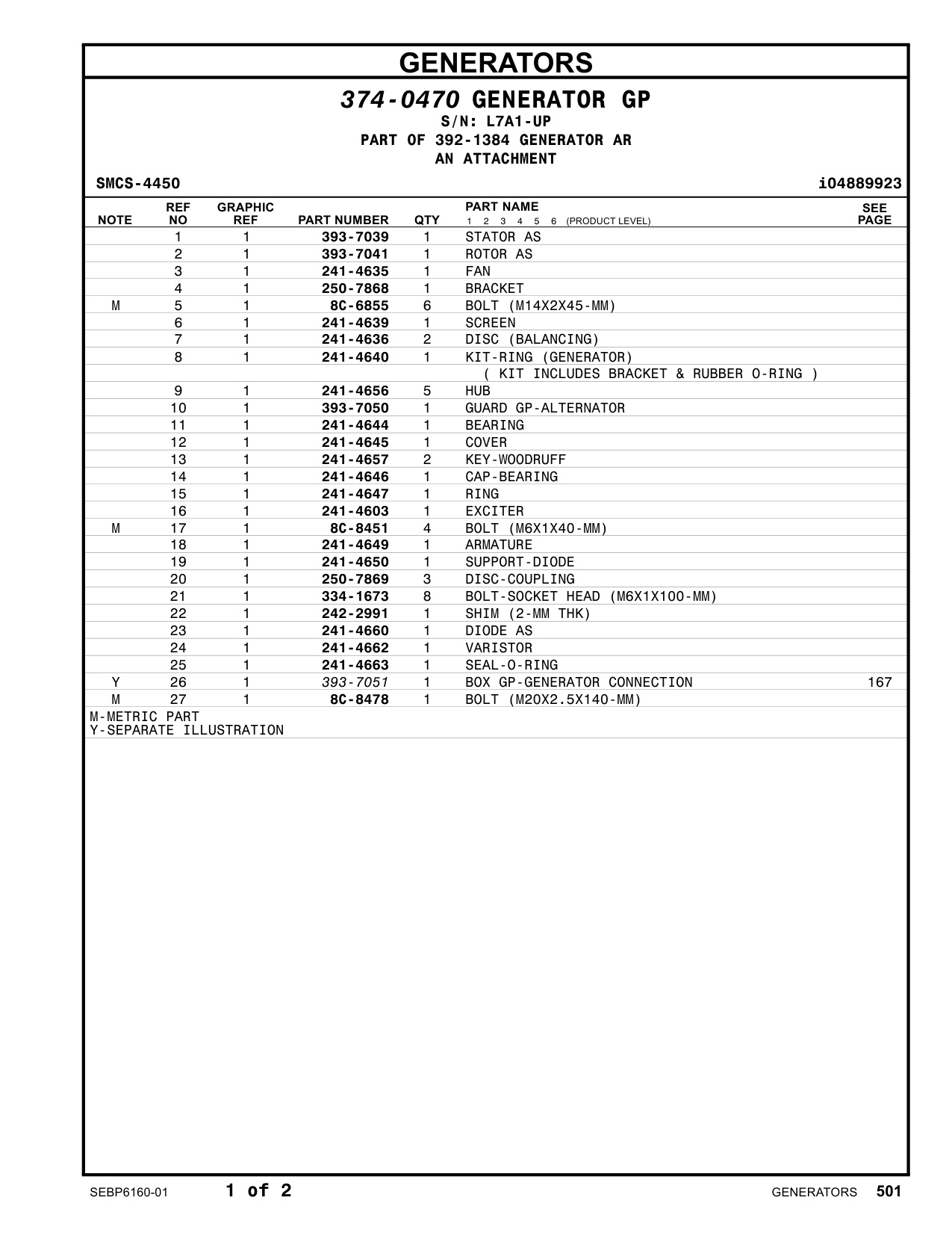 Sample 7 of Caterpillar C15 Generator Set Heavy Duty Diesel Engine Parts Catalog [PDF]