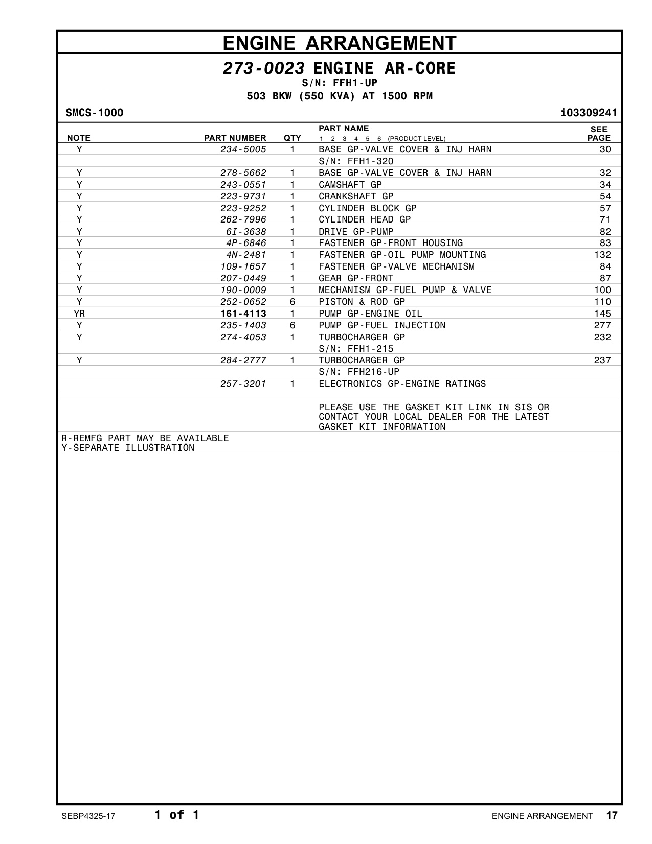 Sample 3 of Caterpillar C15 Standby Generator Set Heavy Duty Diesel Engine Parts Catalog [PDF]
