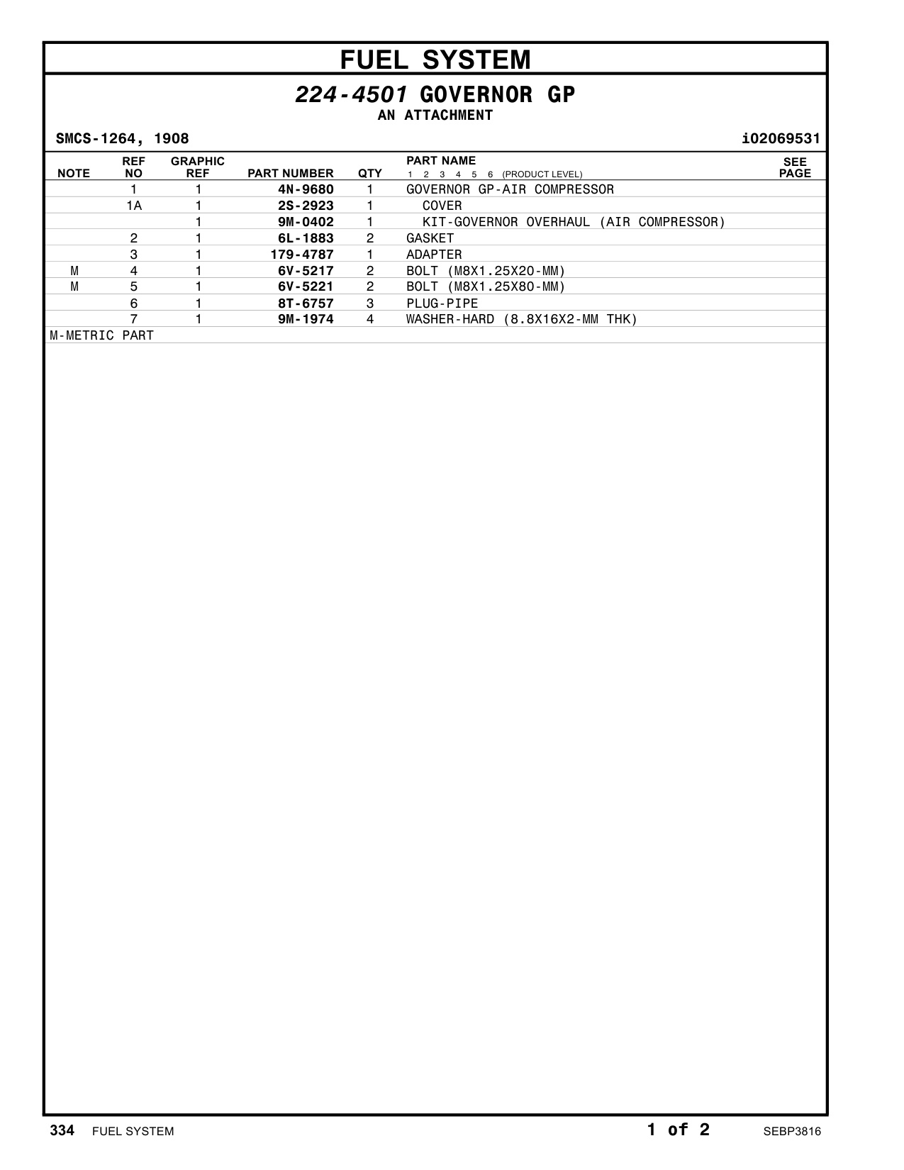 Sample 6 of Caterpillar C18 Industrial Engine Parts Catalog [PDF]