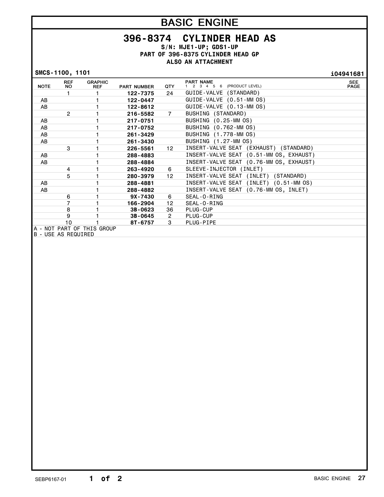 Sample 3 of Caterpillar C27 Generator Set Heavy Duty Diesel Engine Parts Catalog [PDF]