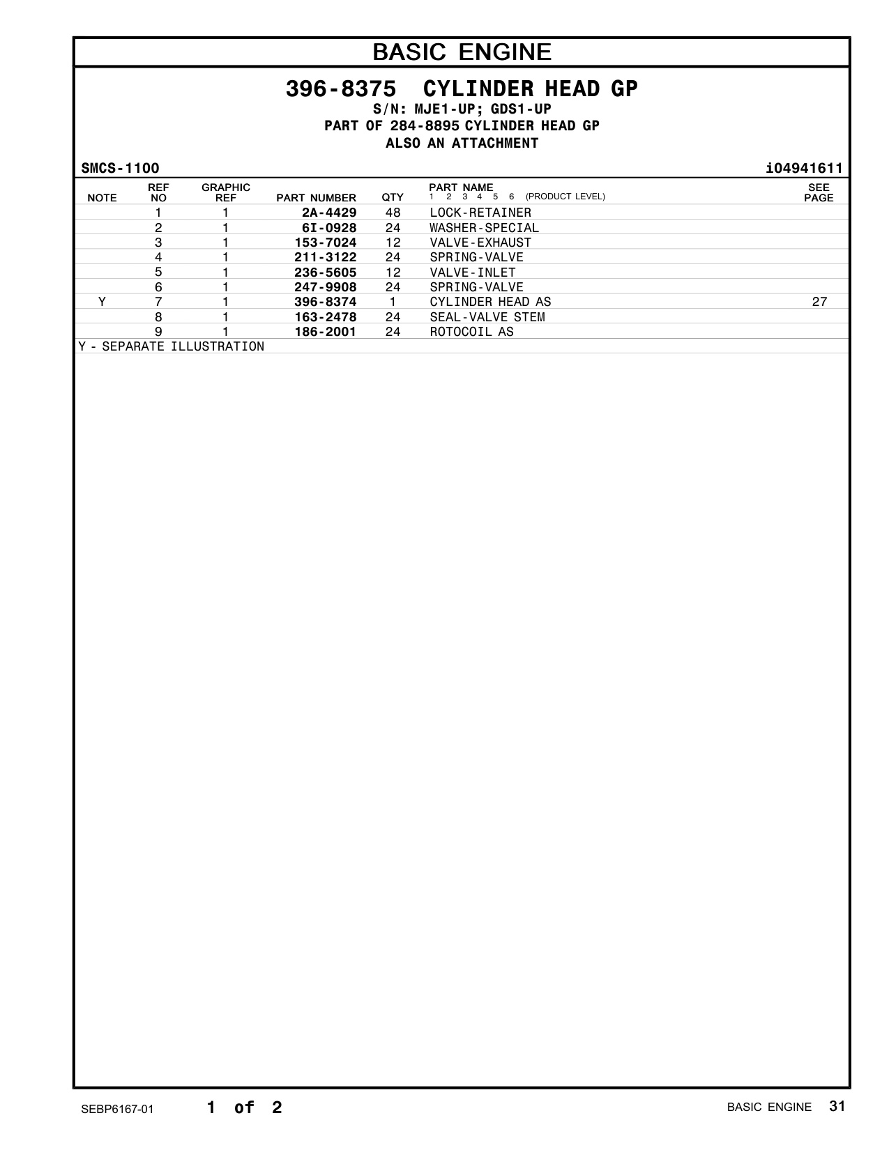 Sample 4 of Caterpillar C27 Generator Set Heavy Duty Diesel Engine Parts Catalog [PDF]