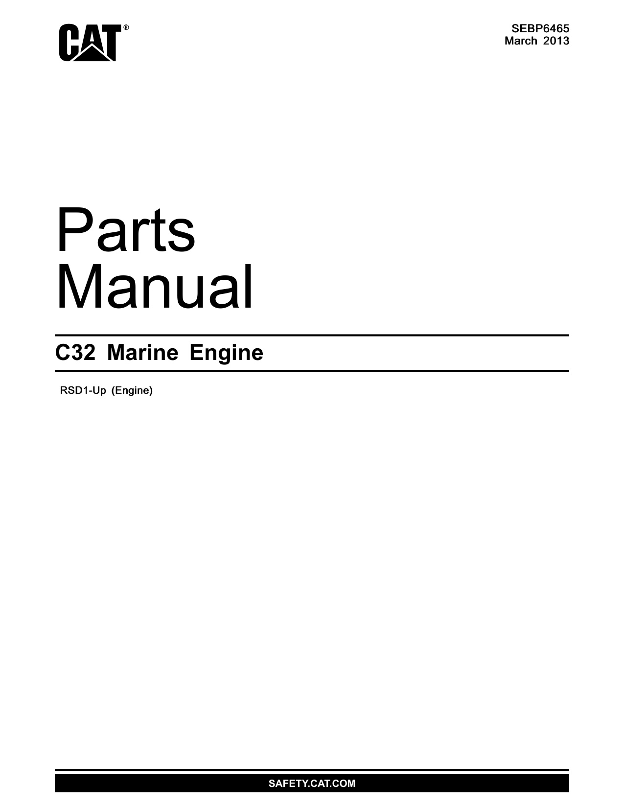 Caterpillar C32 Marine Engine Operation & Maintenance Manual (OMM) [PDF] cover