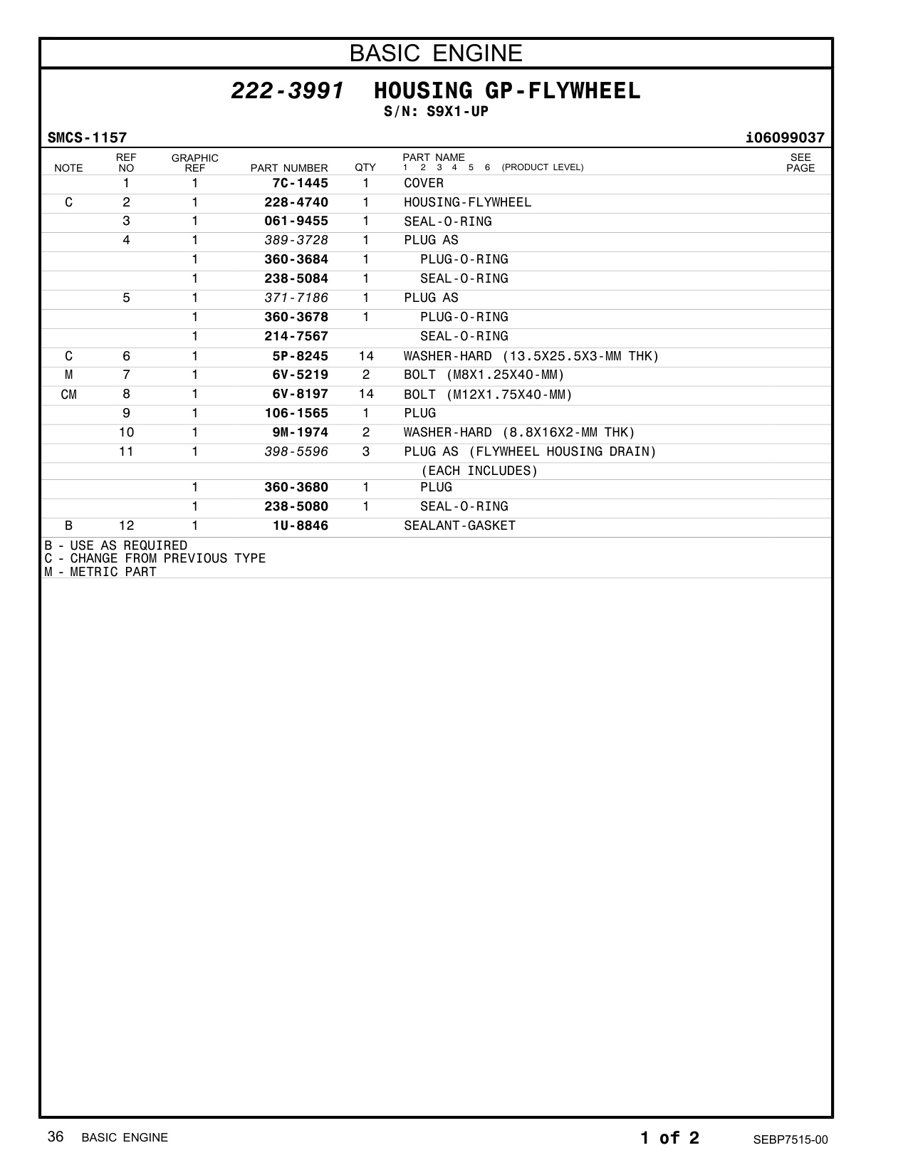 Sample 5 of Caterpillar C9 Generator Set Heavy Duty Diesel Engine Parts Catalog [PDF]