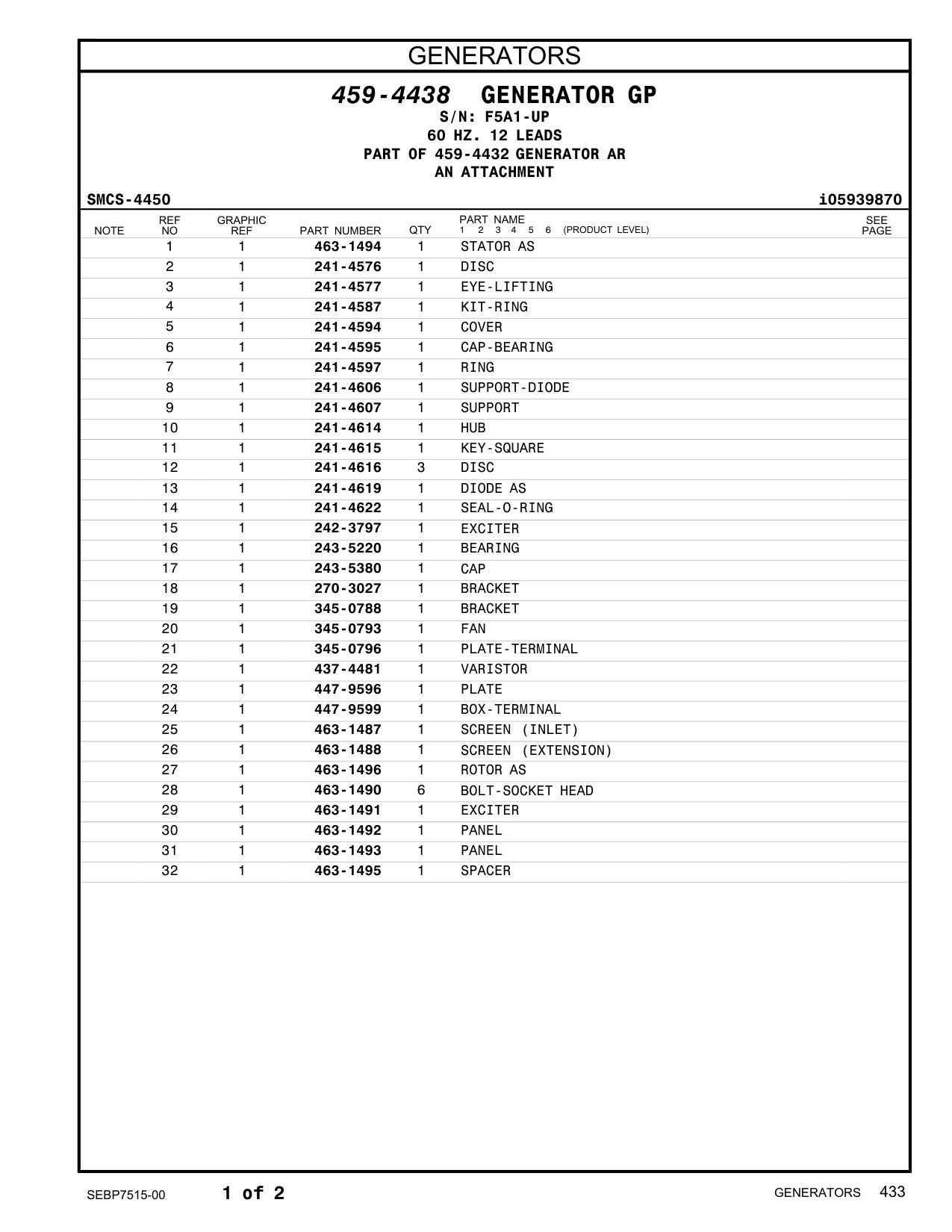Sample 7 of Caterpillar C9 Generator Set Heavy Duty Diesel Engine Parts Catalog [PDF]