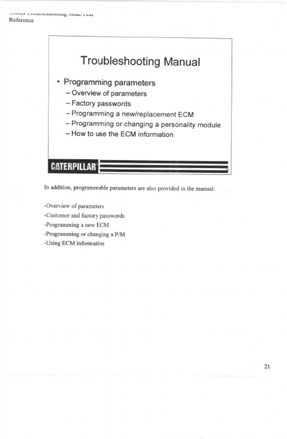 Sample 6 of Caterpillar D3500B Mechanic Training Guide Technical Manual [PDF]