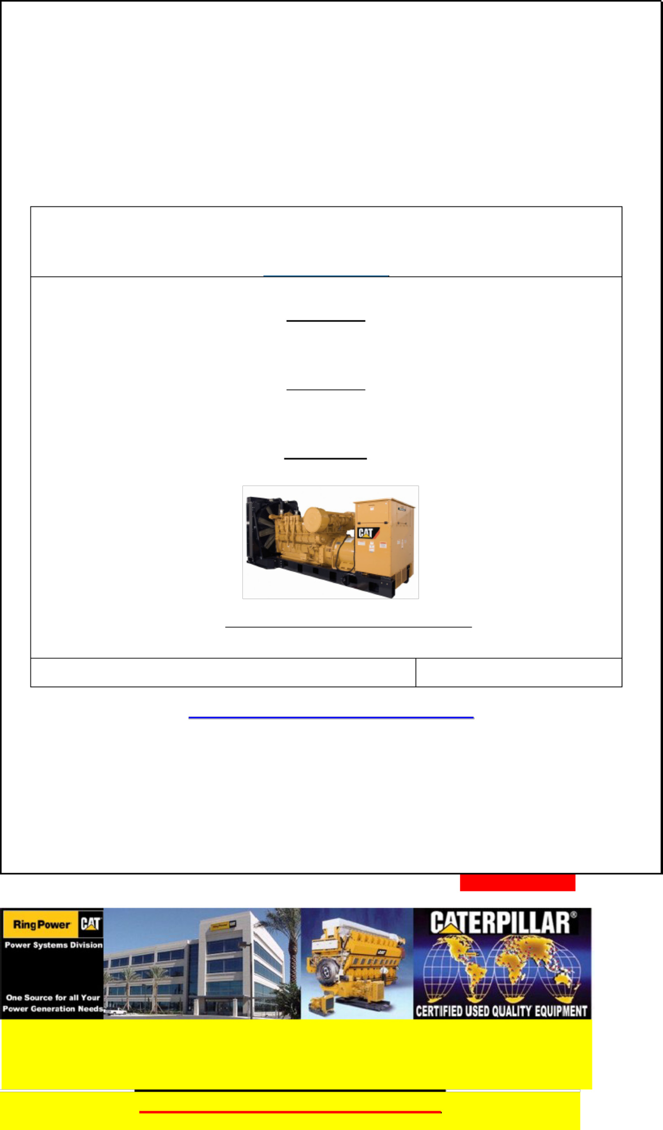 Caterpillar Diesel Generators Inventory Technical Manual [PDF] cover