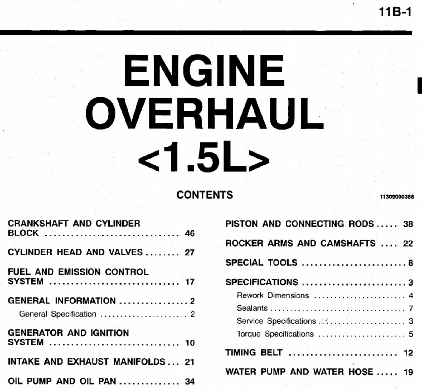 Sample 2 of Caterpillar Engine Overhaul Specifications 1 5L Technical Manual [PDF]