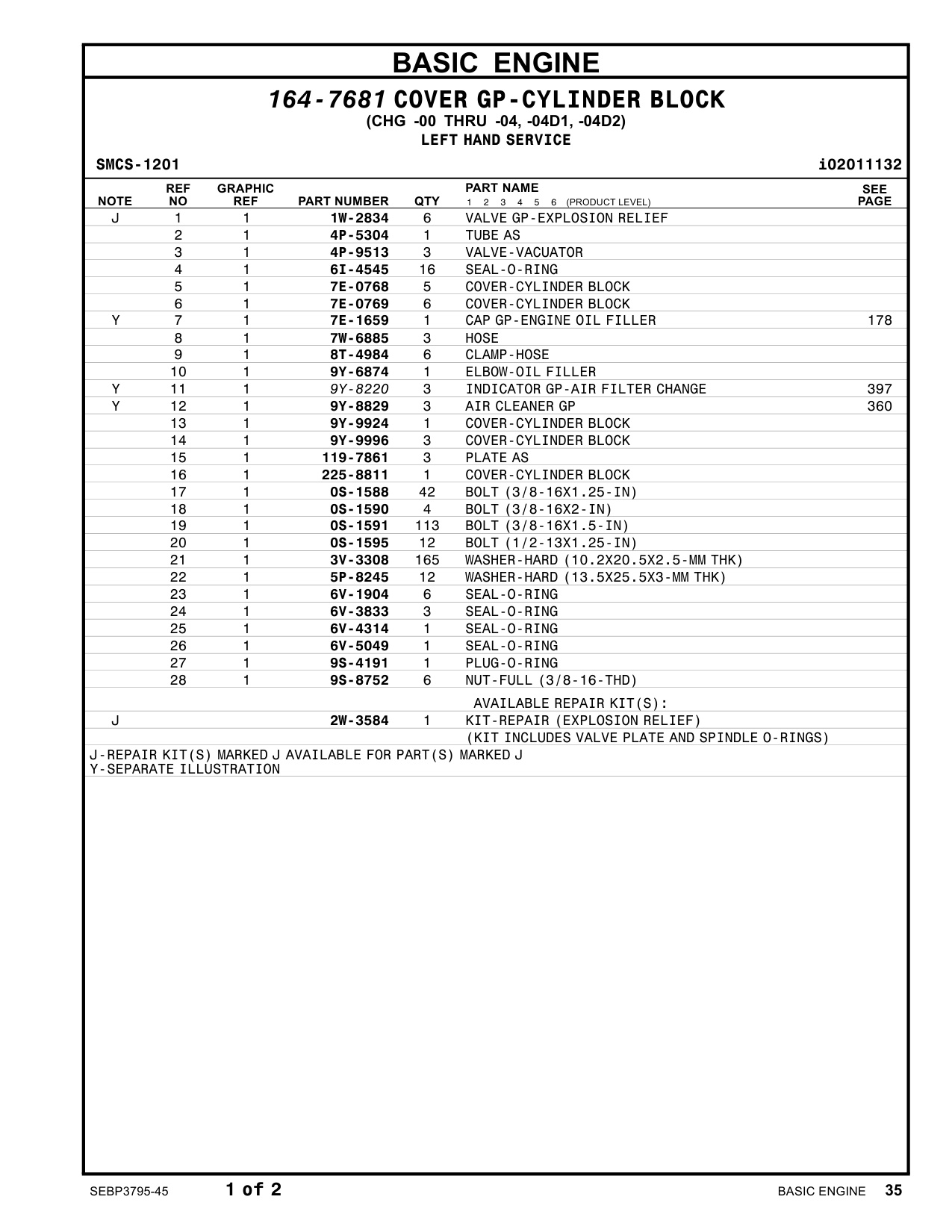 Sample 5 of Caterpillar G3616 Generator and Industial Heavy Duty Diesel Engine Parts Catalog [PDF]