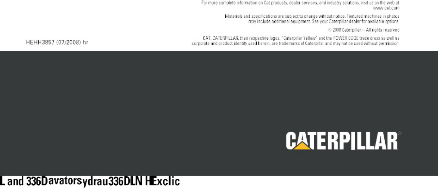 Sample 8 of Caterpillar Technical Data Caterpillar 336D + Dln - Eng. Technical Manual [PDF]